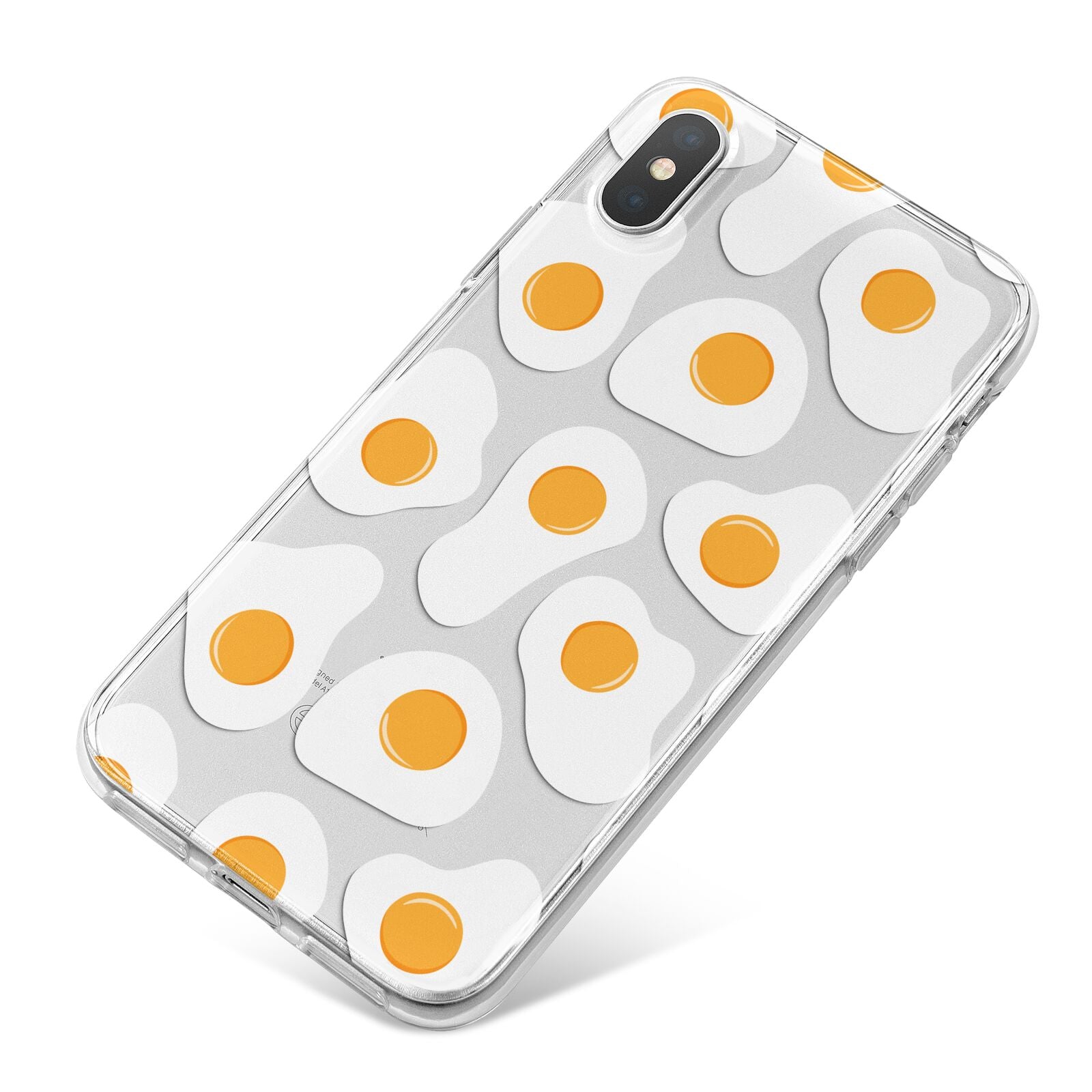 Fried Egg iPhone X Bumper Case on Silver iPhone