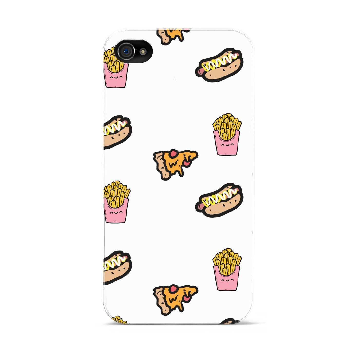 Fries Pizza Hot Dog Apple iPhone 4s Case