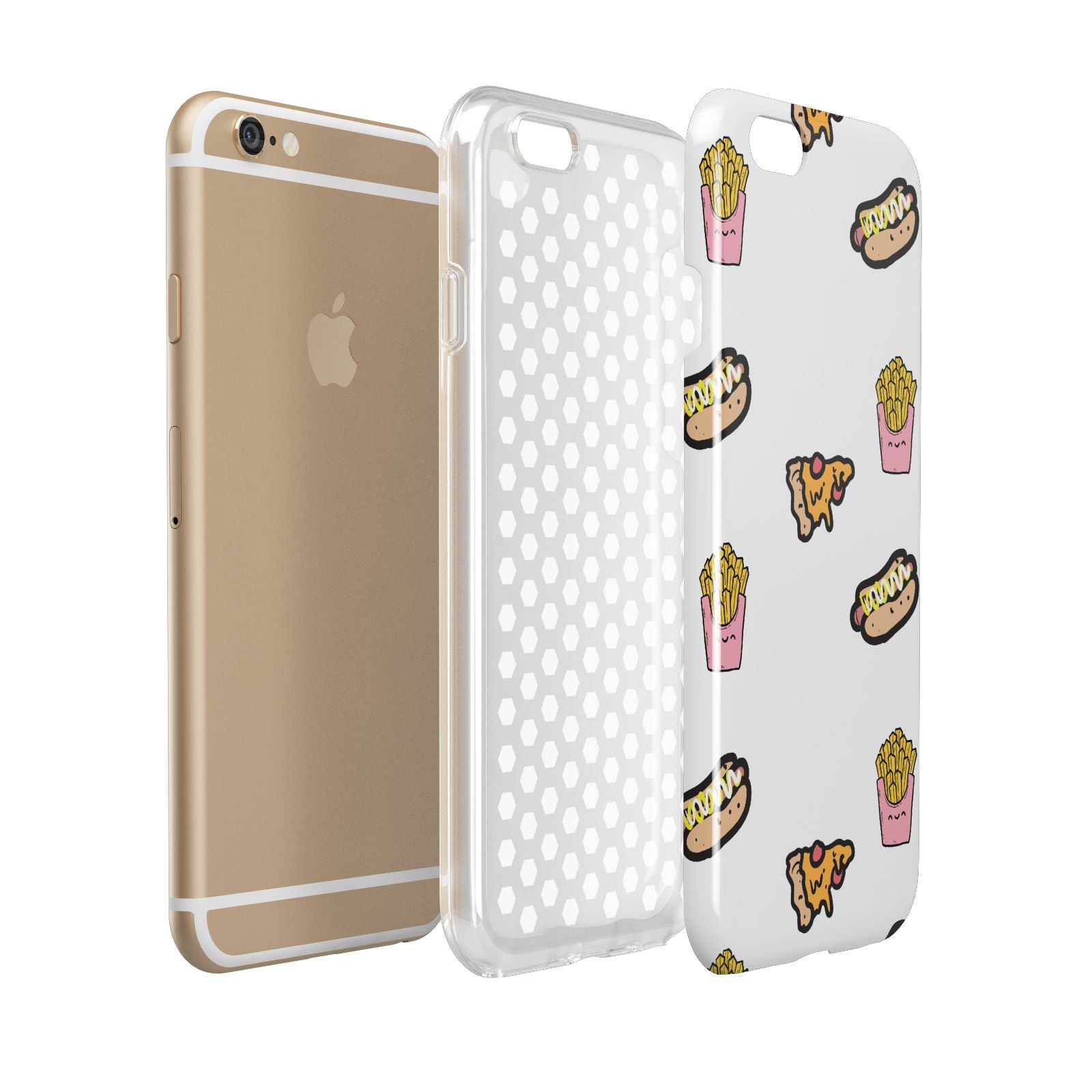 Fries Pizza Hot Dog Apple iPhone 6 3D Tough Case Expanded view