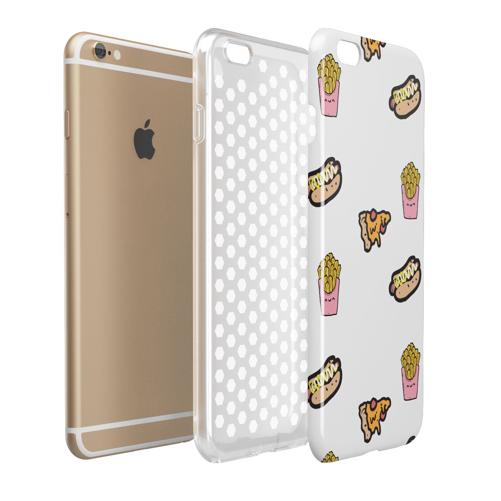 Fries Pizza Hot Dog Apple iPhone 6 Plus 3D Tough Case Expand Detail Image