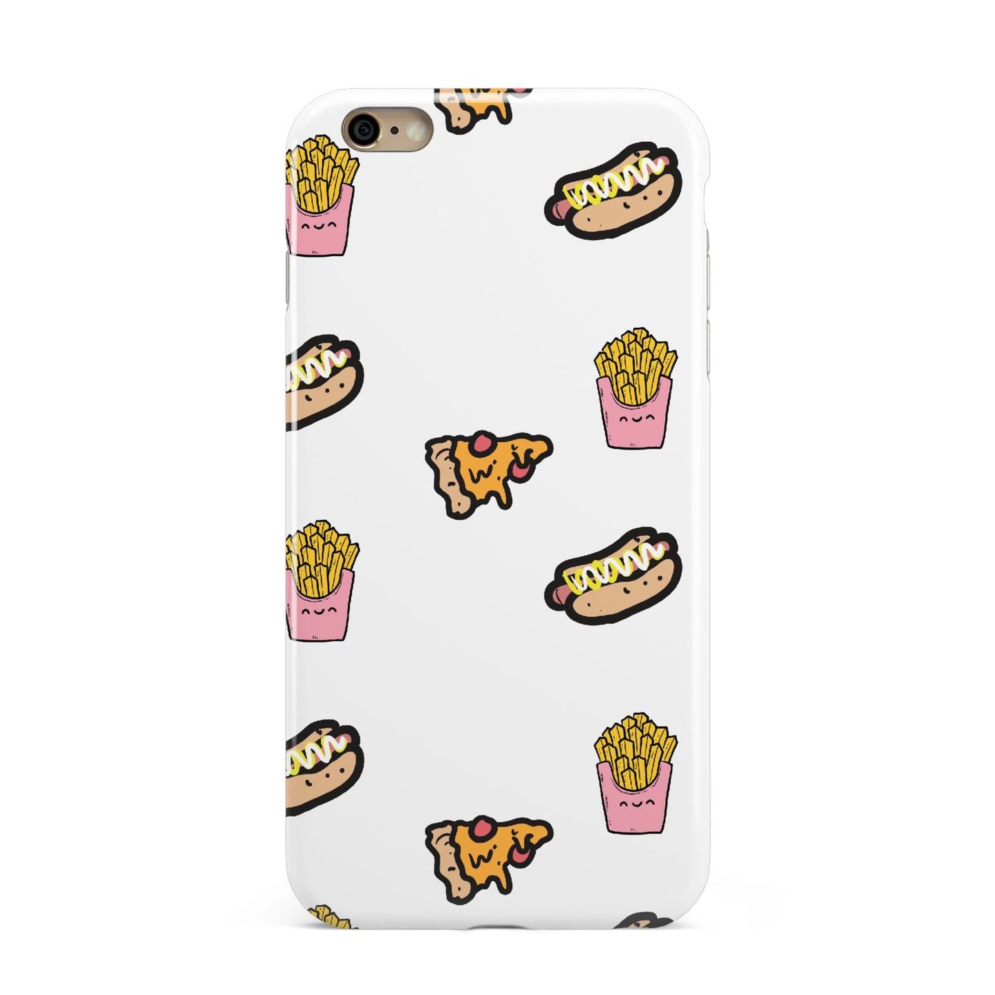 Fries Pizza Hot Dog Apple iPhone 6 Plus 3D Tough Case