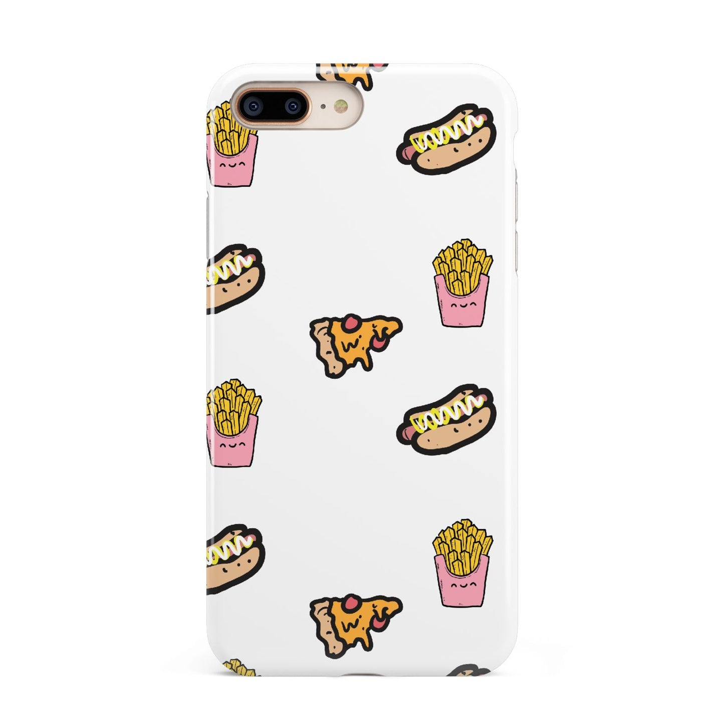 Fries Pizza Hot Dog Apple iPhone 7 8 Plus 3D Tough Case