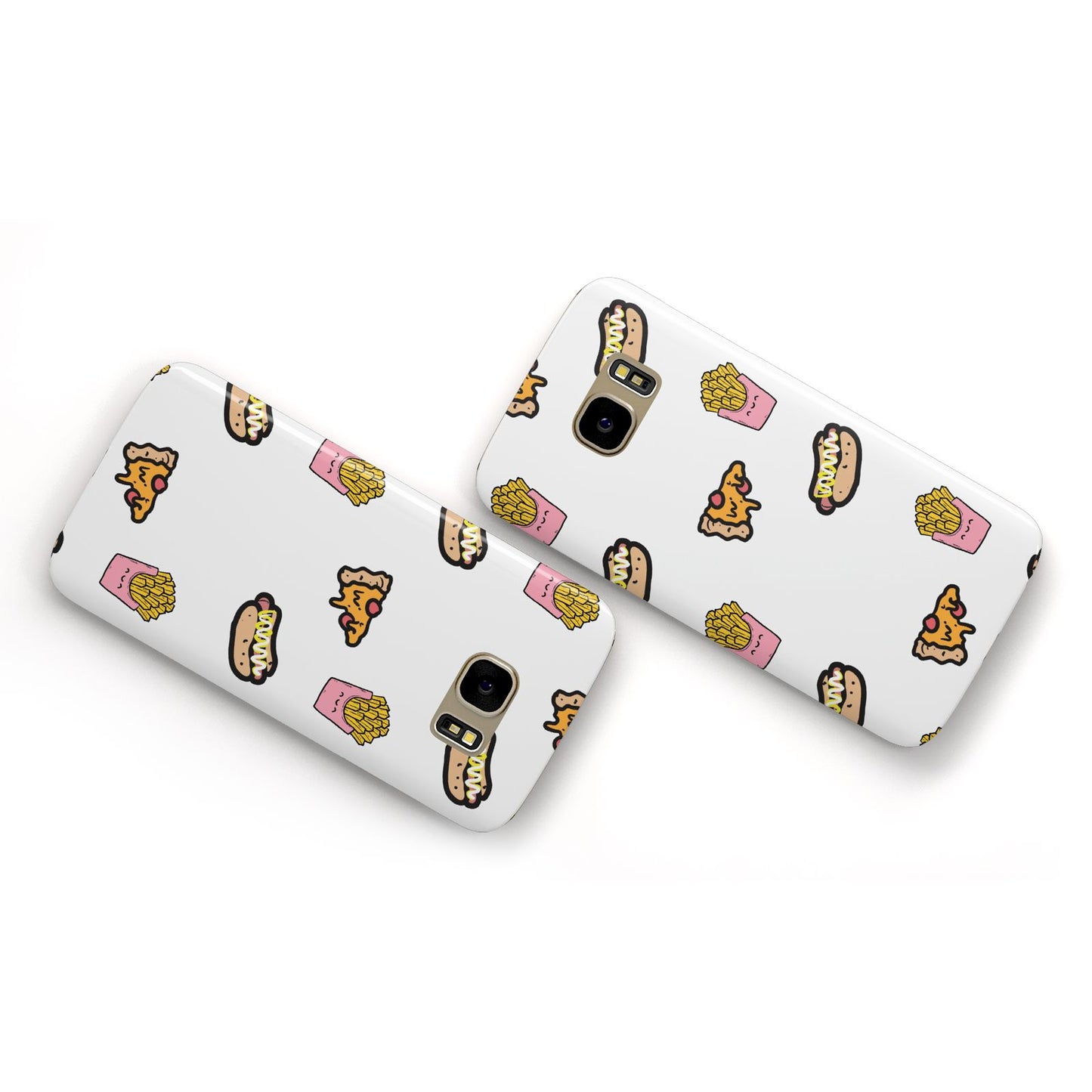 Fries Pizza Hot Dog Samsung Galaxy Case Flat Overview