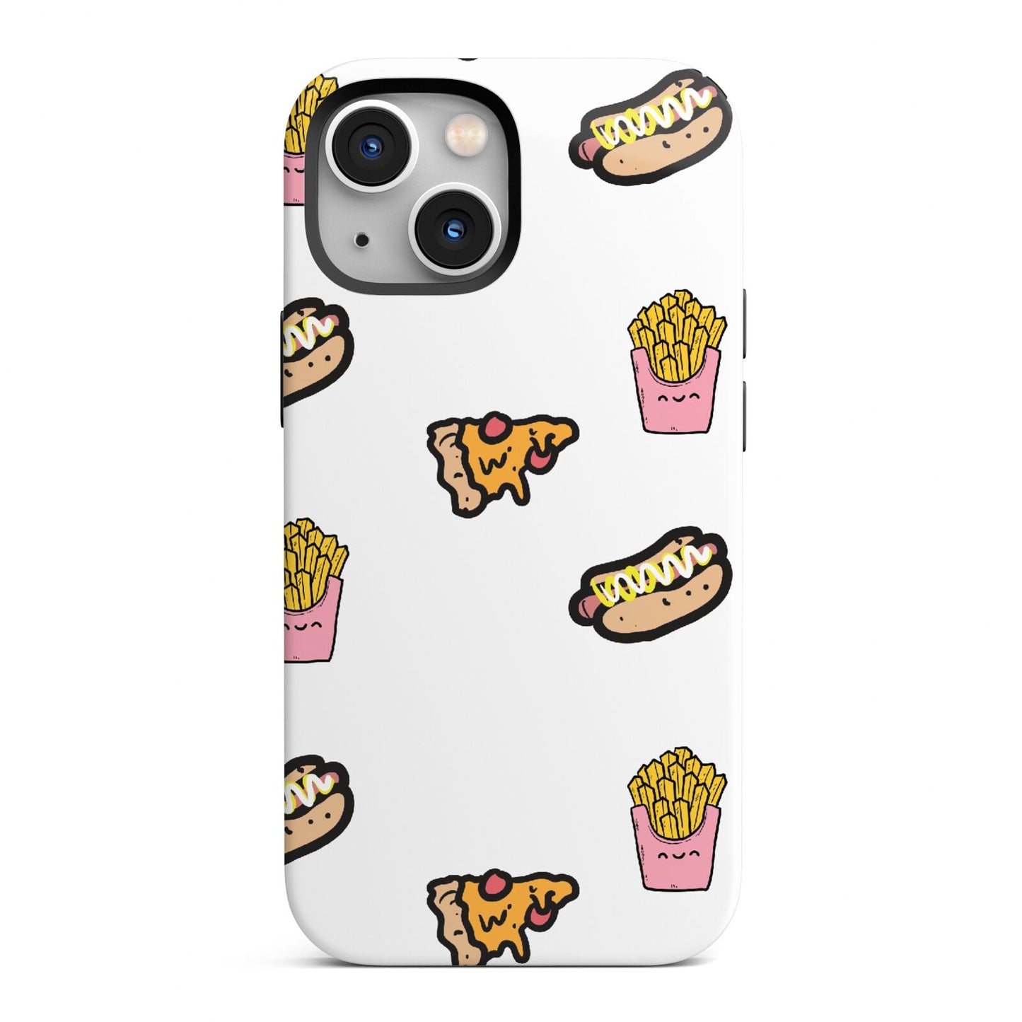 Fries Pizza Hot Dog iPhone 13 Mini Full Wrap 3D Tough Case