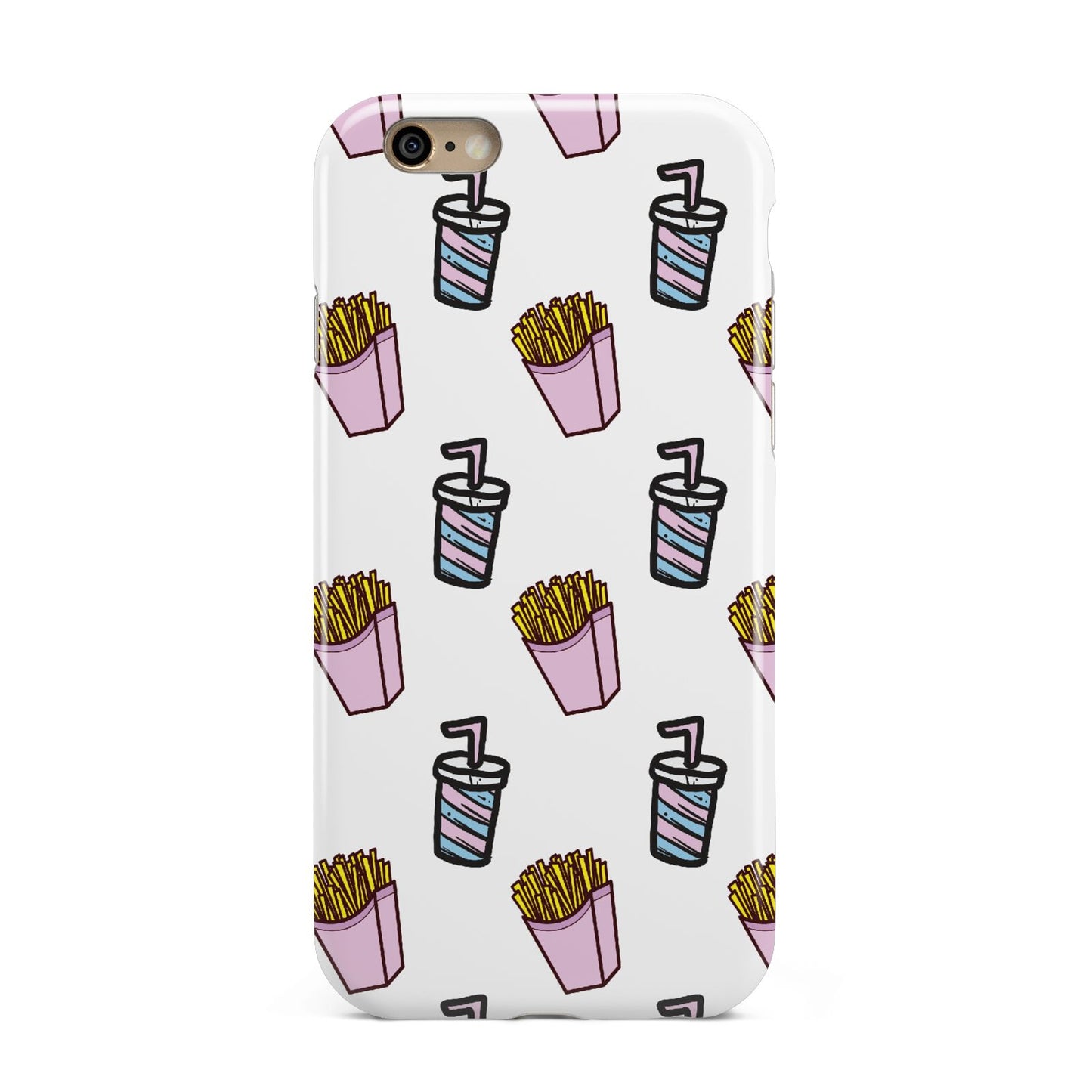 Fries Shake Fast Food Apple iPhone 6 3D Tough Case