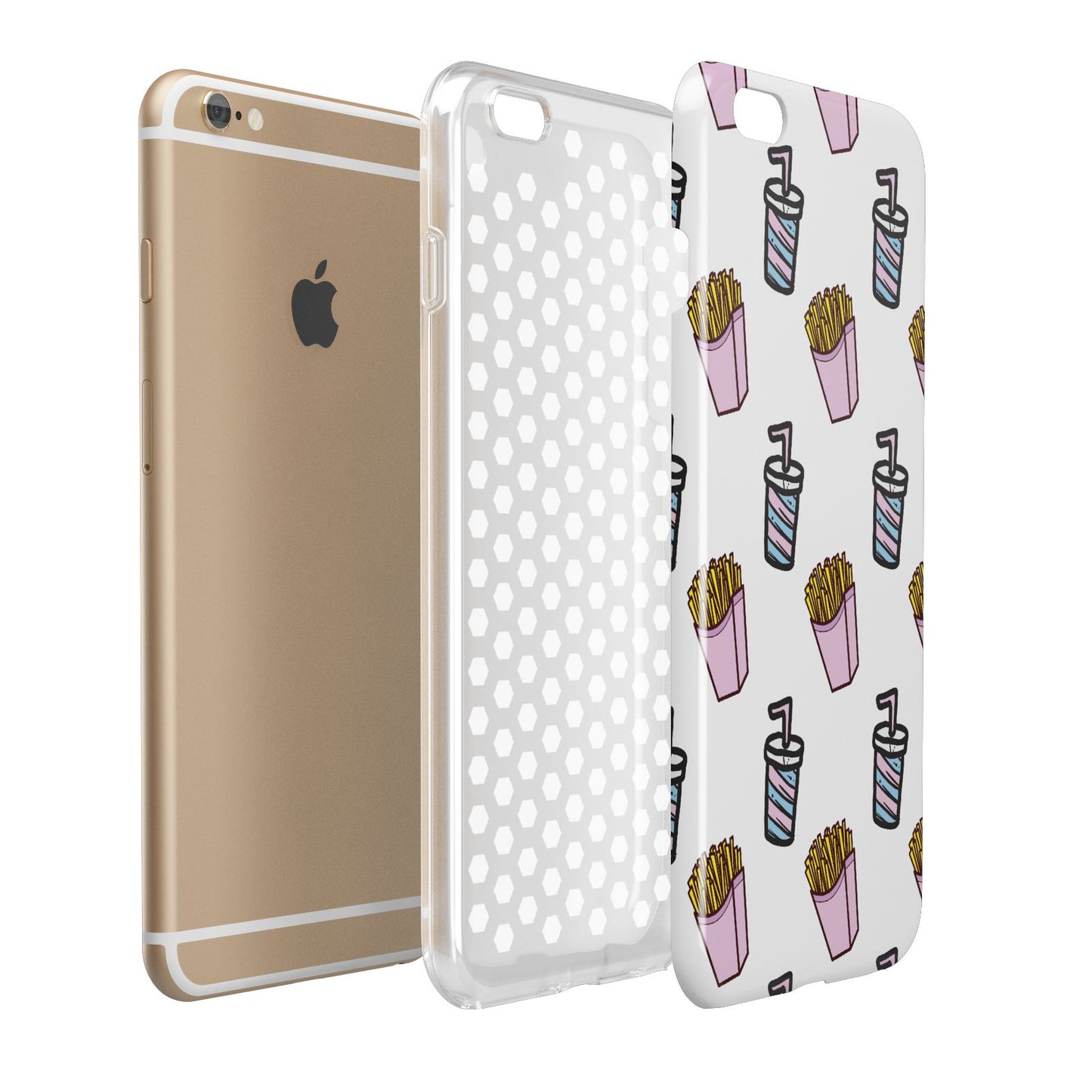 Fries Shake Fast Food Apple iPhone 6 Plus 3D Tough Case