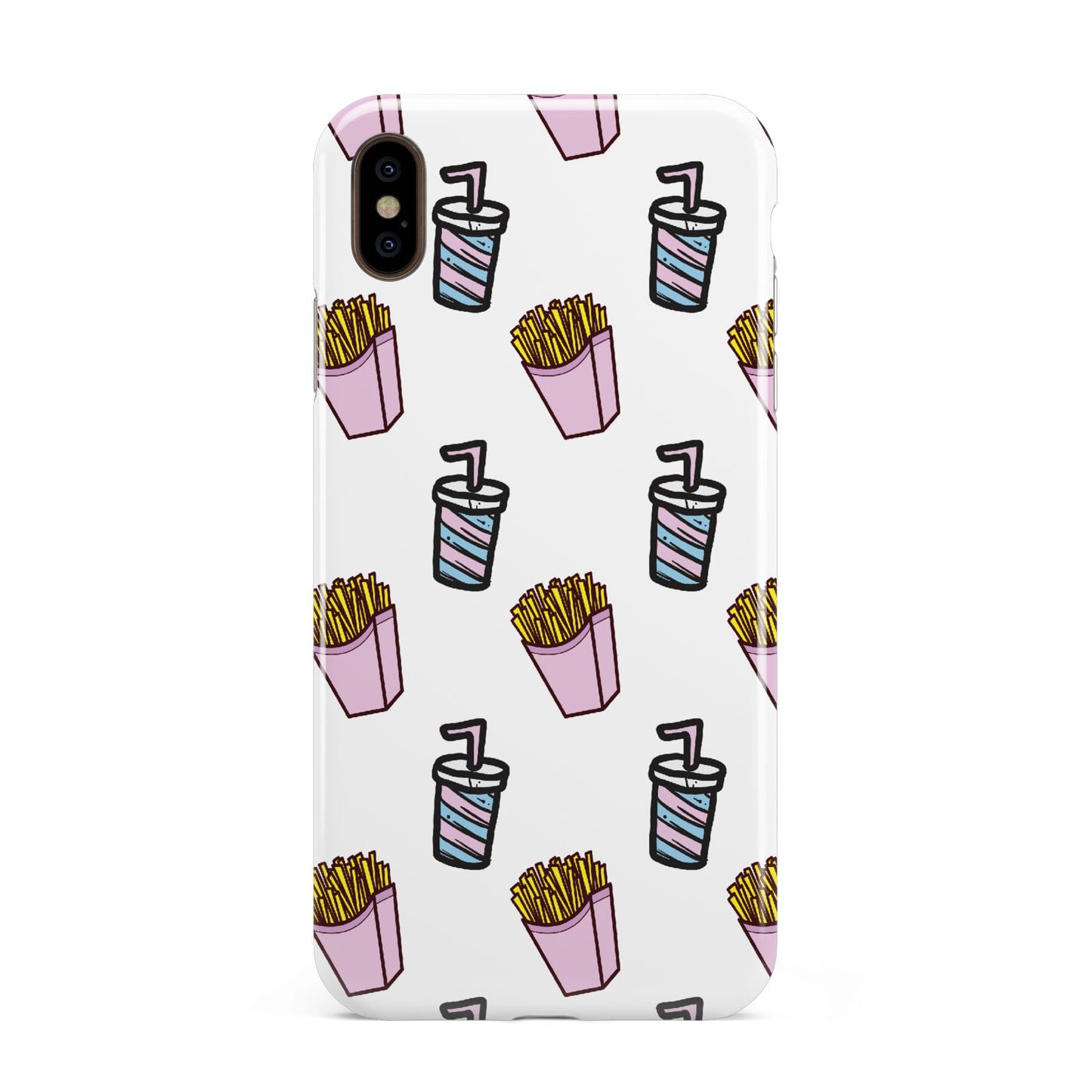 Fries Shake Fast Food Apple iPhone Xs Max 3D Tough Case