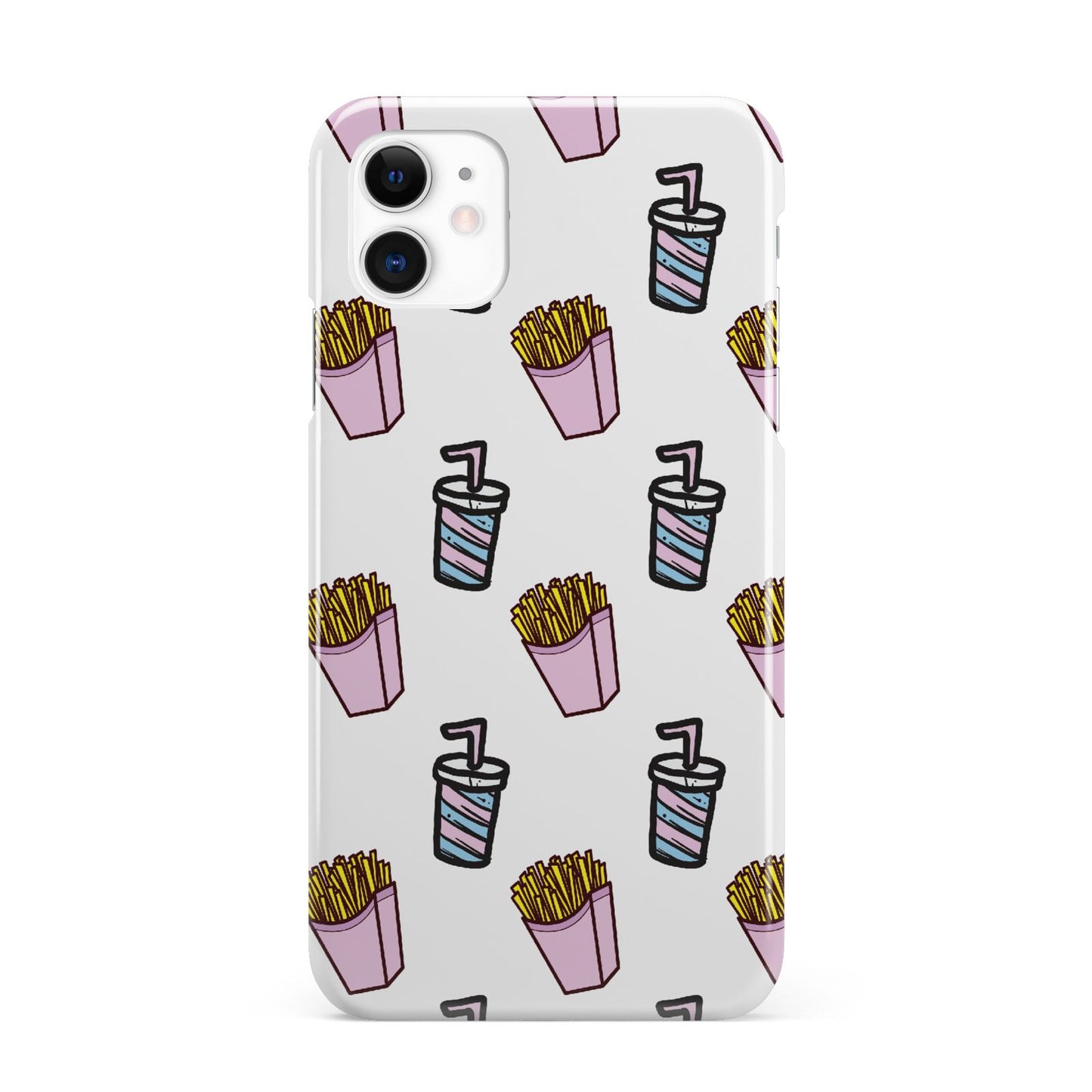 Fries Shake Fast Food iPhone 11 3D Snap Case