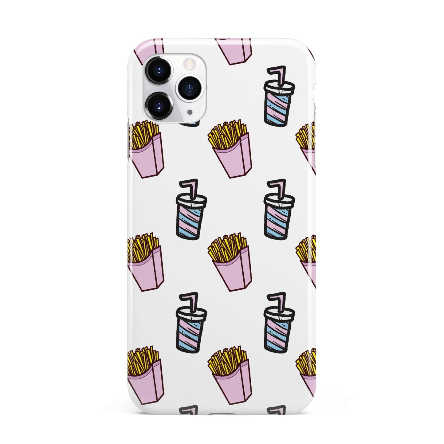 Fries Shake Fast Food iPhone 11 Pro Max 3D Tough Case