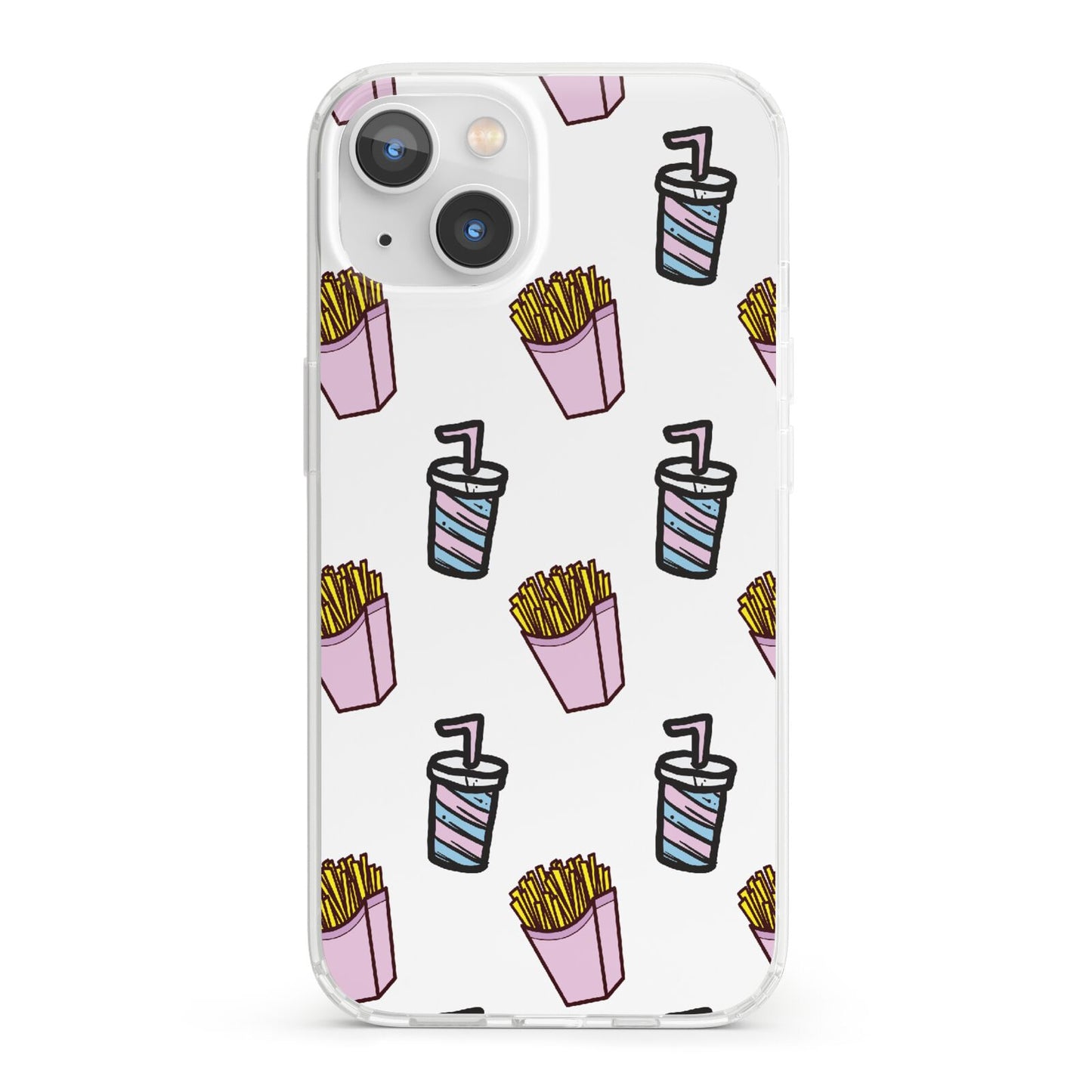 Fries Shake Fast Food iPhone 13 Clear Bumper Case