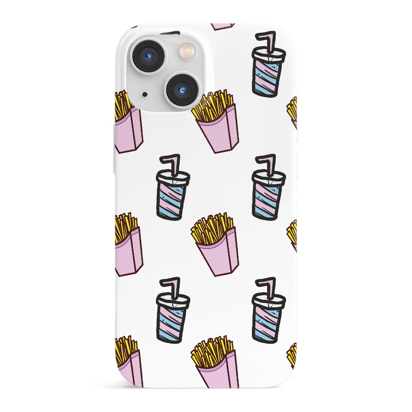 Fries Shake Fast Food iPhone 13 Mini Full Wrap 3D Snap Case