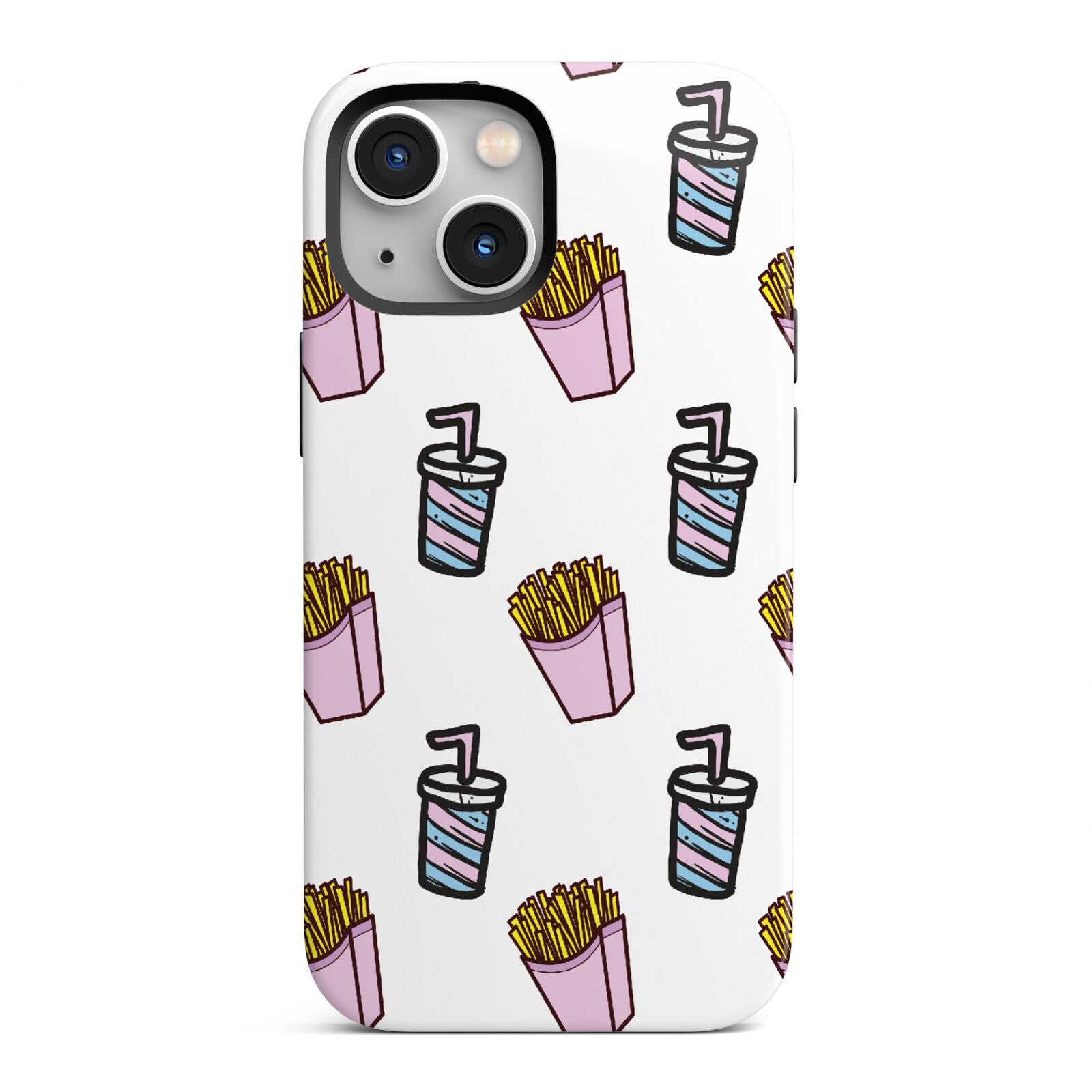 Fries Shake Fast Food iPhone 13 Mini Full Wrap 3D Tough Case