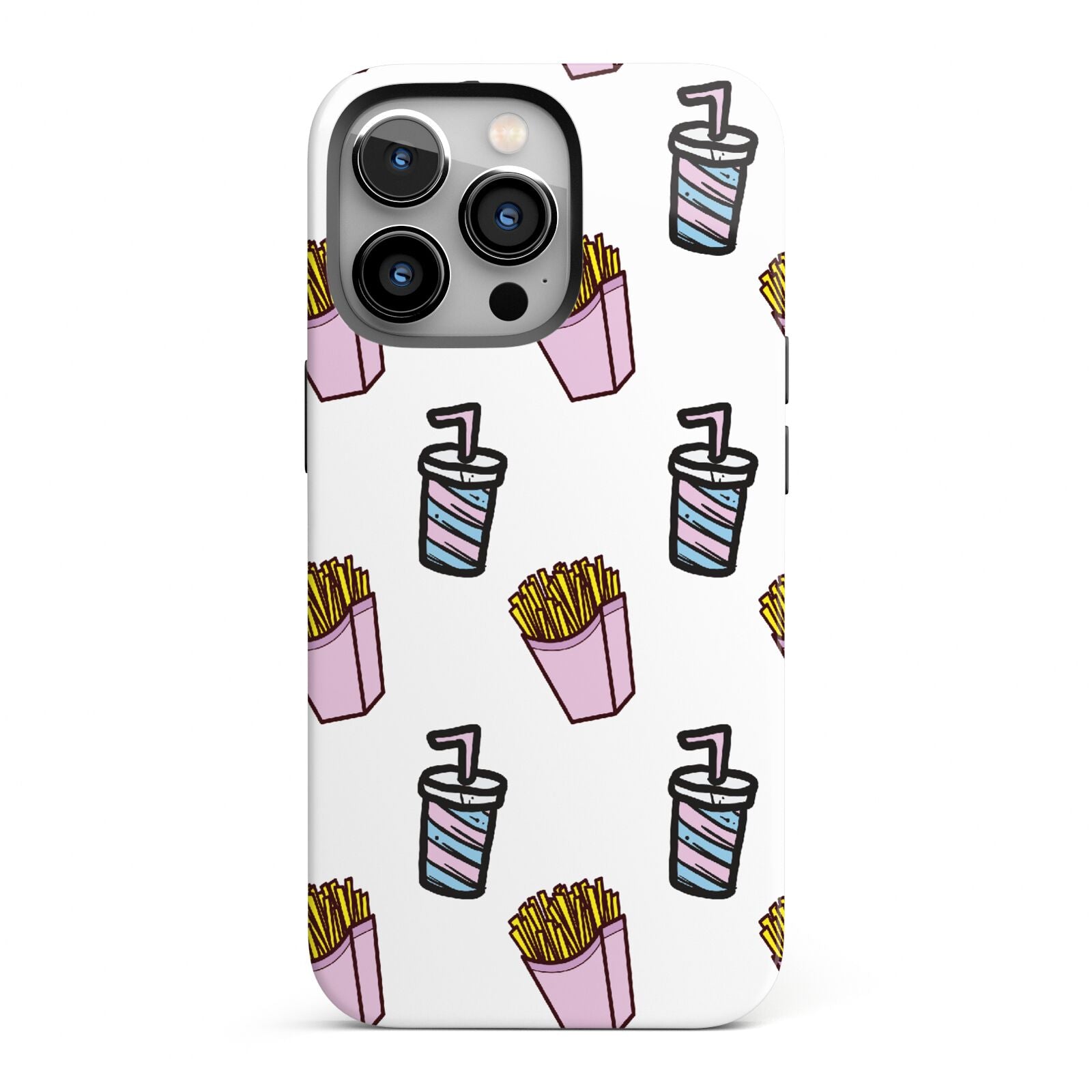 Fries Shake Fast Food iPhone 13 Pro Full Wrap 3D Tough Case