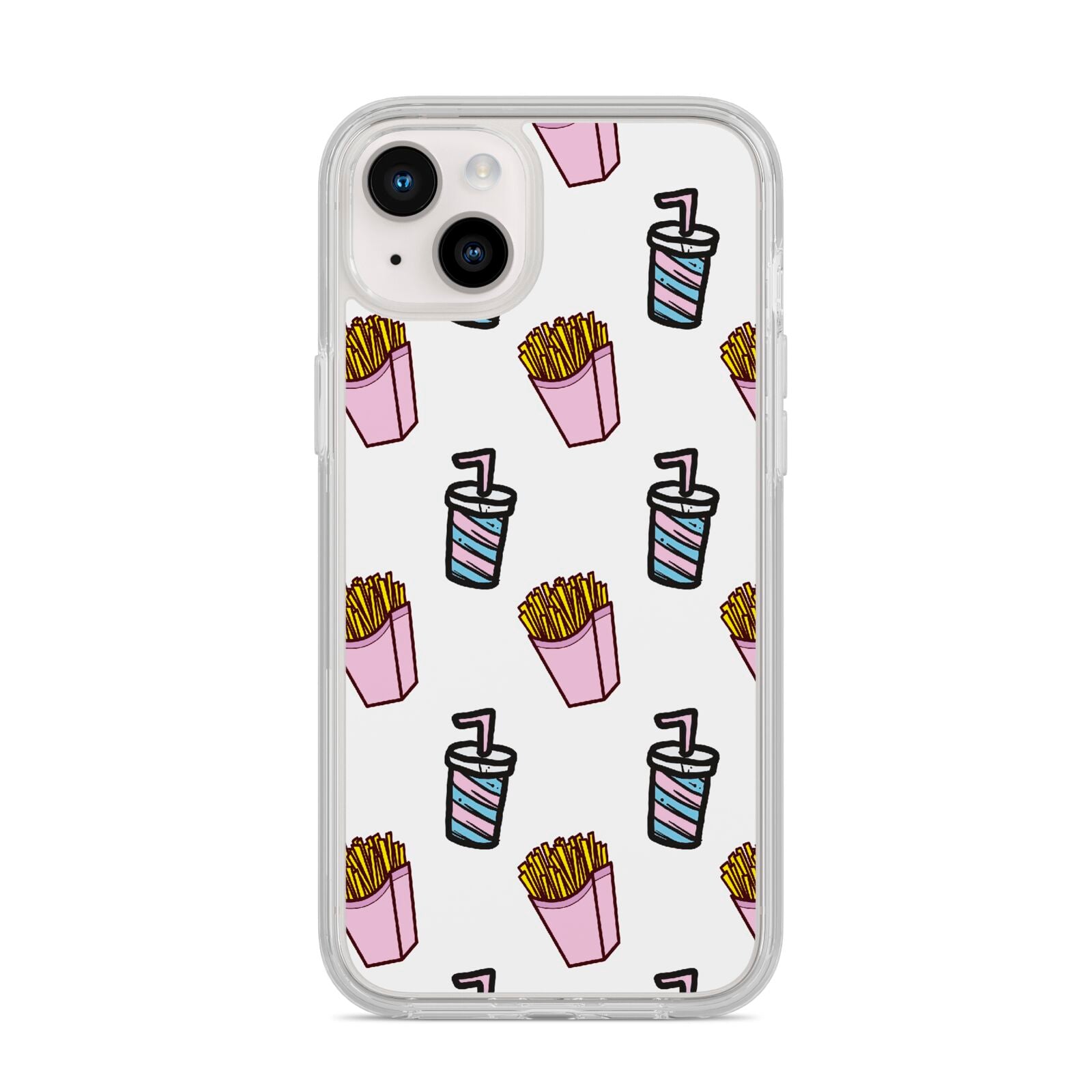 Fries Shake Fast Food iPhone 14 Plus Clear Tough Case Starlight