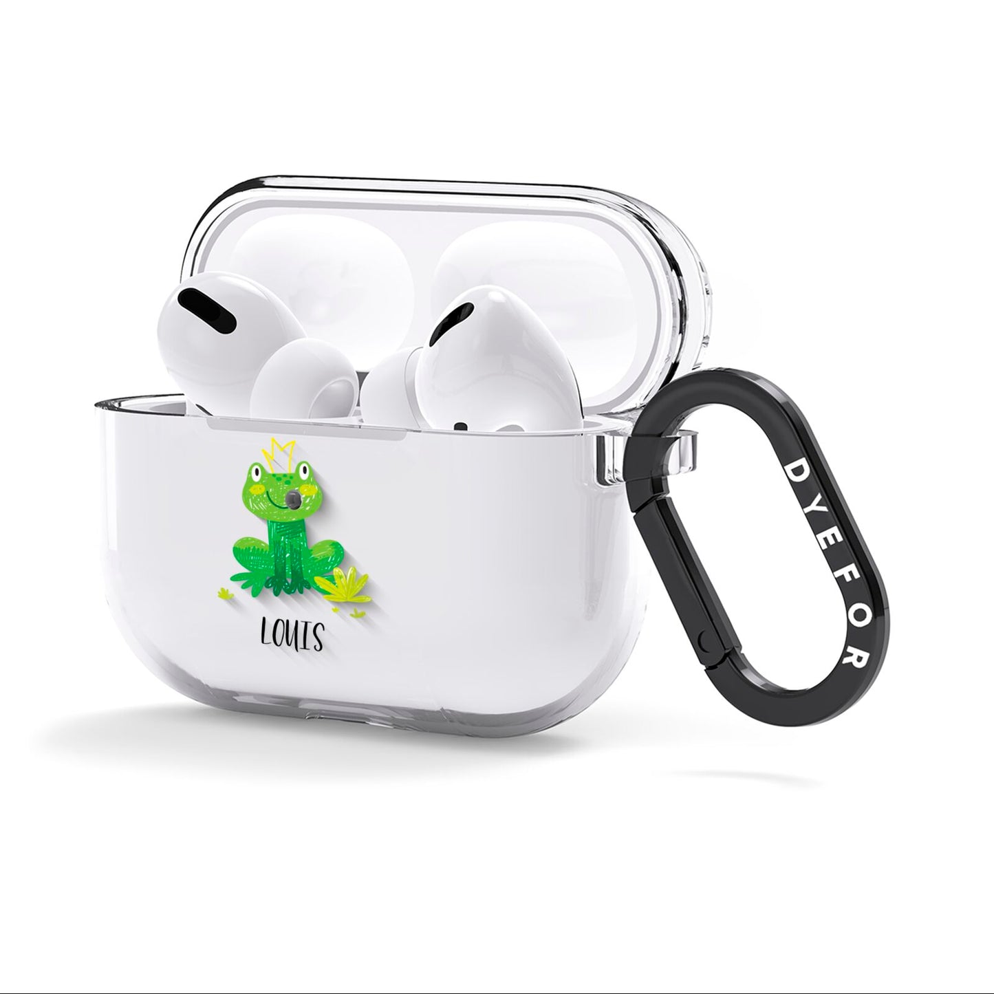 Frog Prince Custom AirPods Clear Case 3rd Gen Side Image