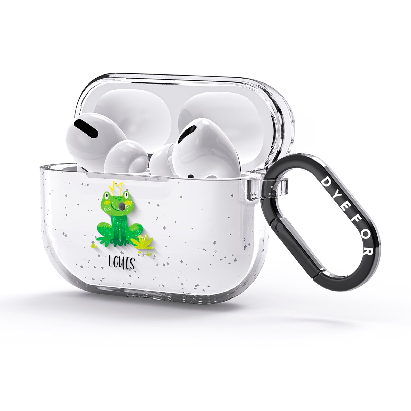 Frog Prince Custom AirPods Glitter Case 3rd Gen Side Image