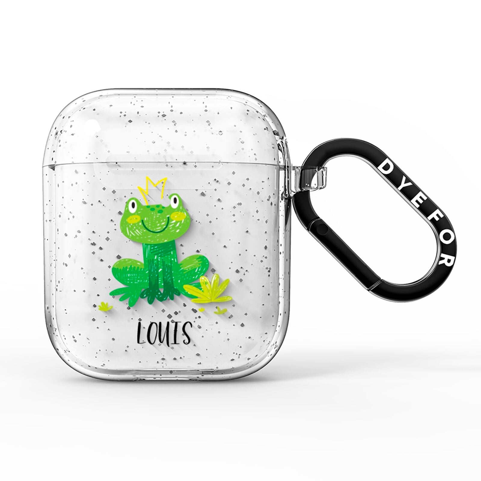 Frog Prince Custom AirPods Glitter Case