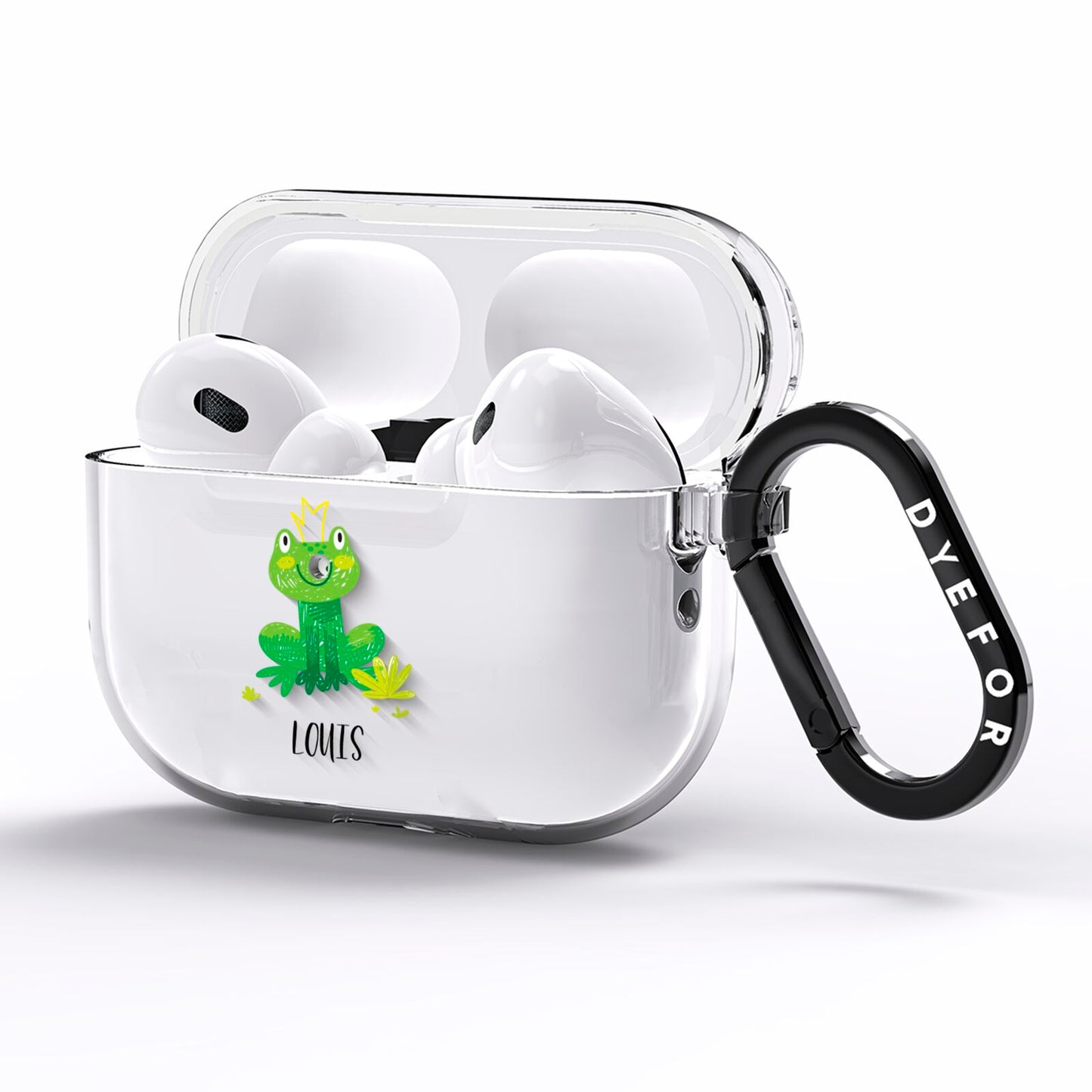 Frog Prince Custom AirPods Pro Clear Case Side Image