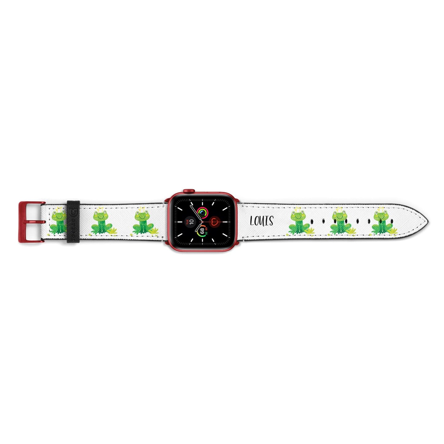 Frog Prince Custom Apple Watch Strap Landscape Image Red Hardware