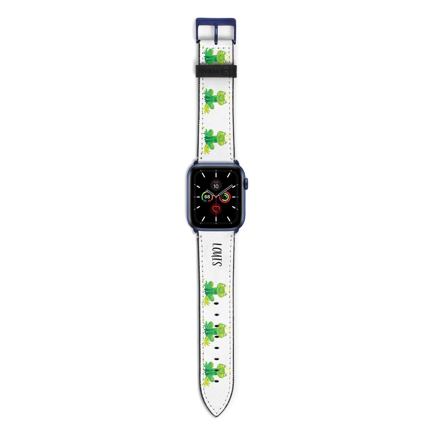 Frog Prince Custom Apple Watch Strap with Blue Hardware