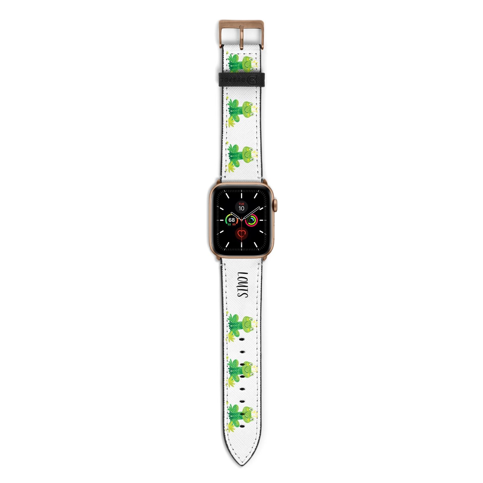 Frog Prince Custom Apple Watch Strap with Gold Hardware