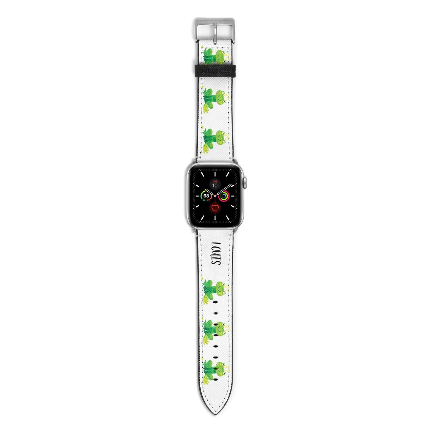 Frog Prince Custom Apple Watch Strap with Silver Hardware