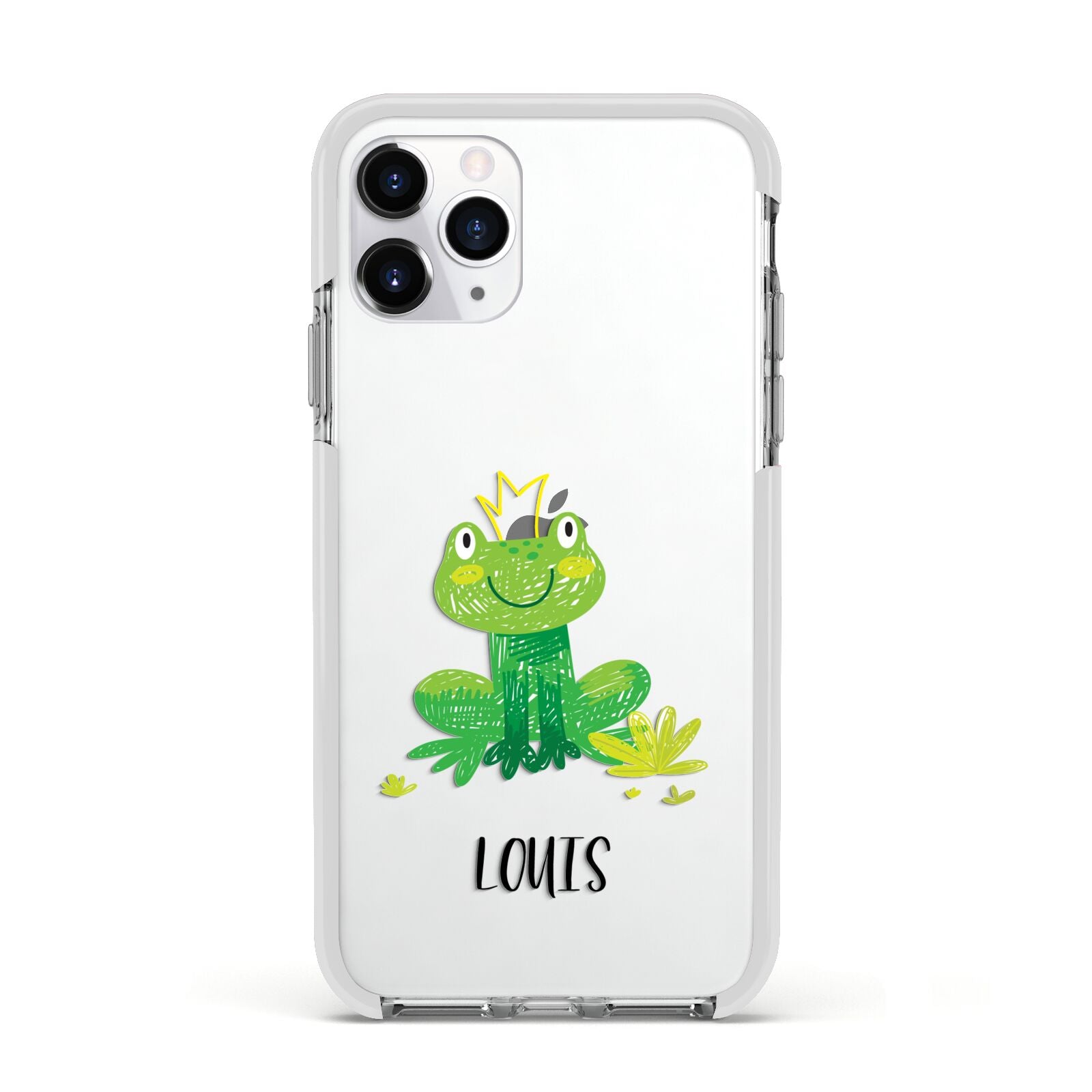 Frog Prince Custom Apple iPhone 11 Pro in Silver with White Impact Case