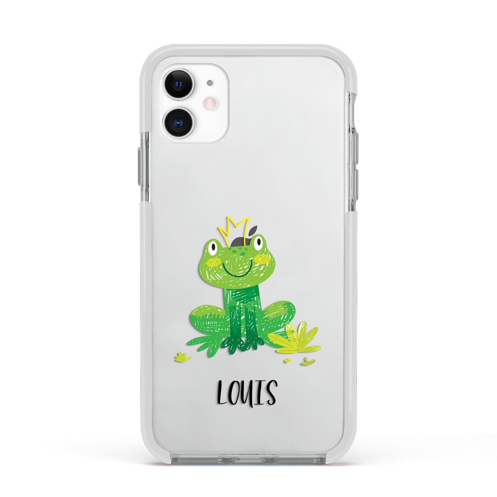 Frog Prince Custom Apple iPhone 11 in White with White Impact Case