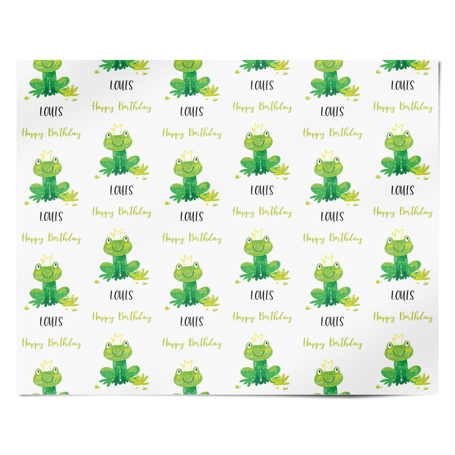 Frog Prince Custom Personalised Wrapping Paper Alternative