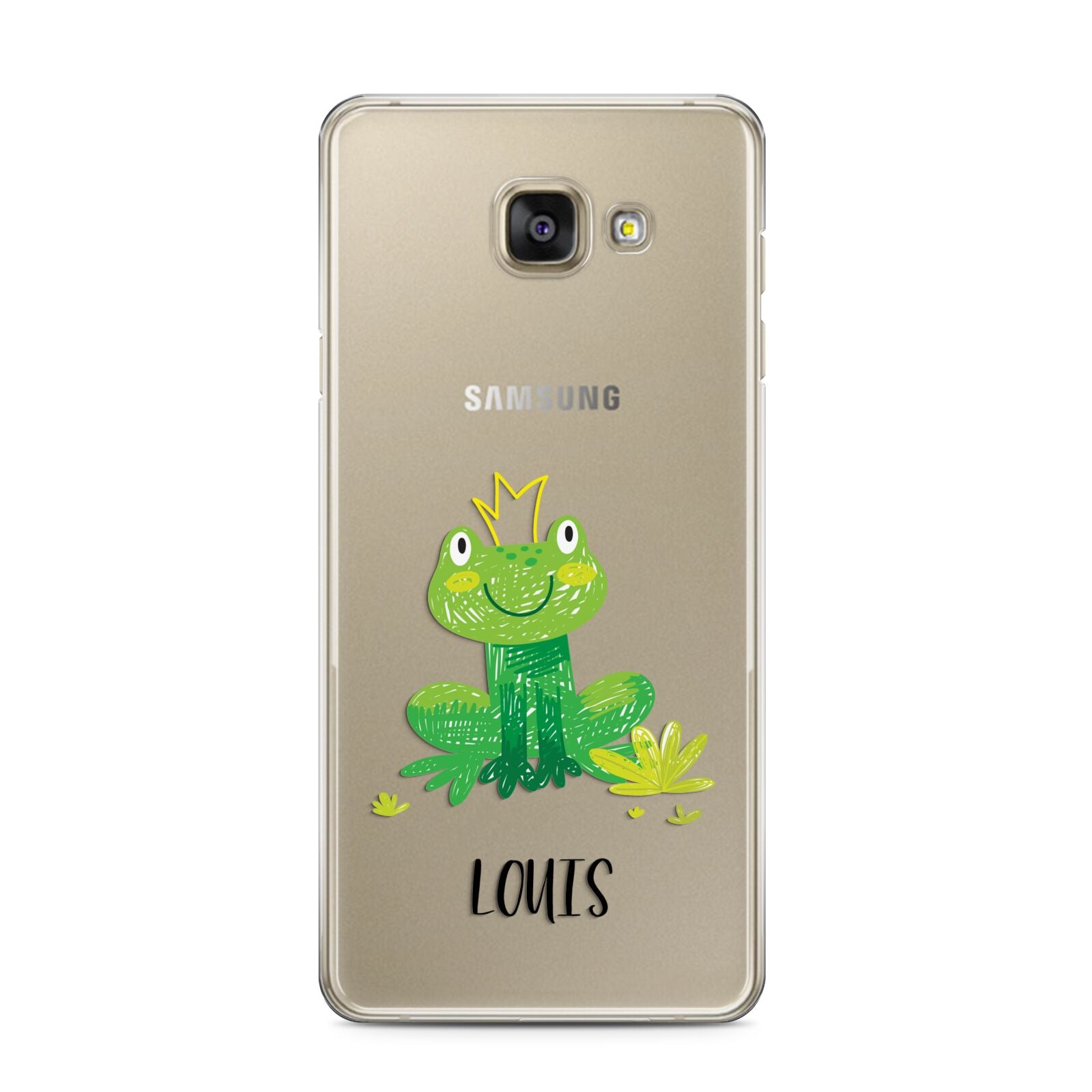 Frog Prince Custom Samsung Galaxy A3 2016 Case on gold phone