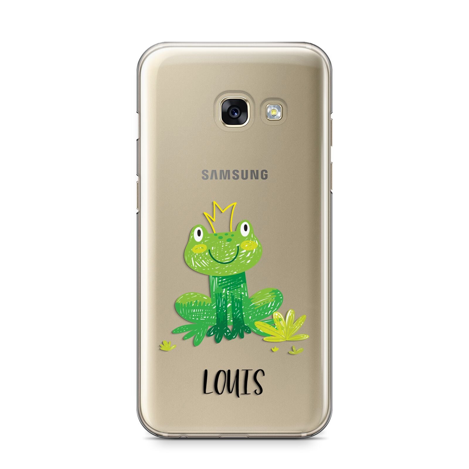 Frog Prince Custom Samsung Galaxy A3 2017 Case on gold phone