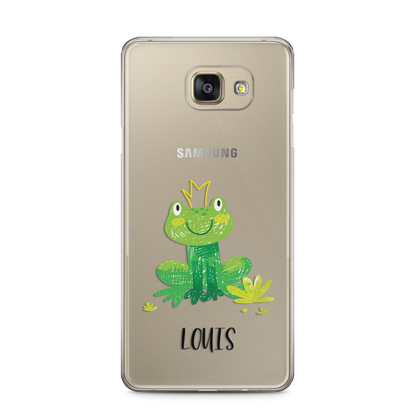 Frog Prince Custom Samsung Galaxy A5 2016 Case on gold phone