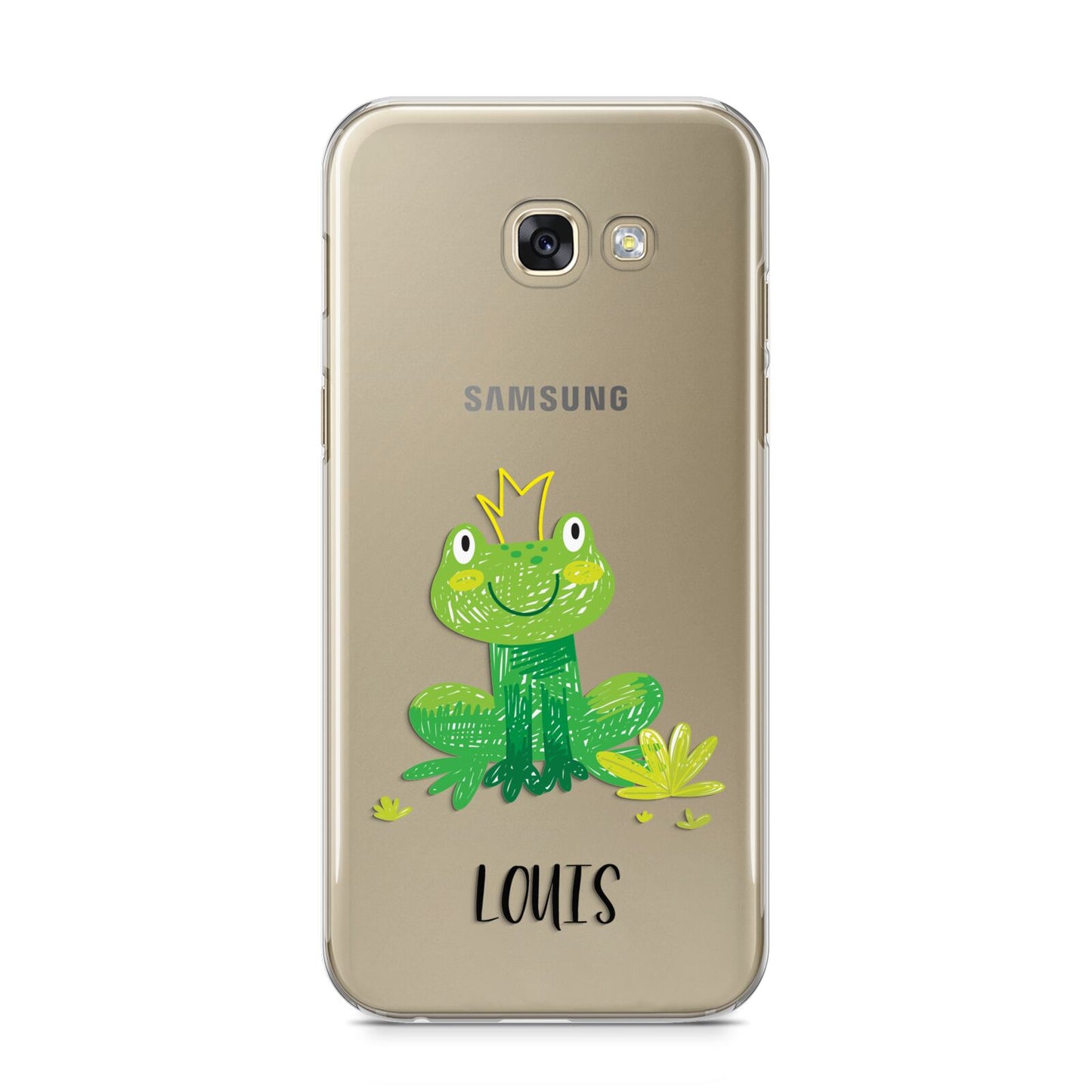 Frog Prince Custom Samsung Galaxy A5 2017 Case on gold phone