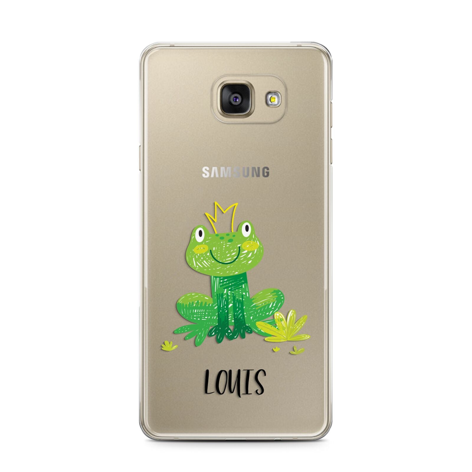 Frog Prince Custom Samsung Galaxy A7 2016 Case on gold phone