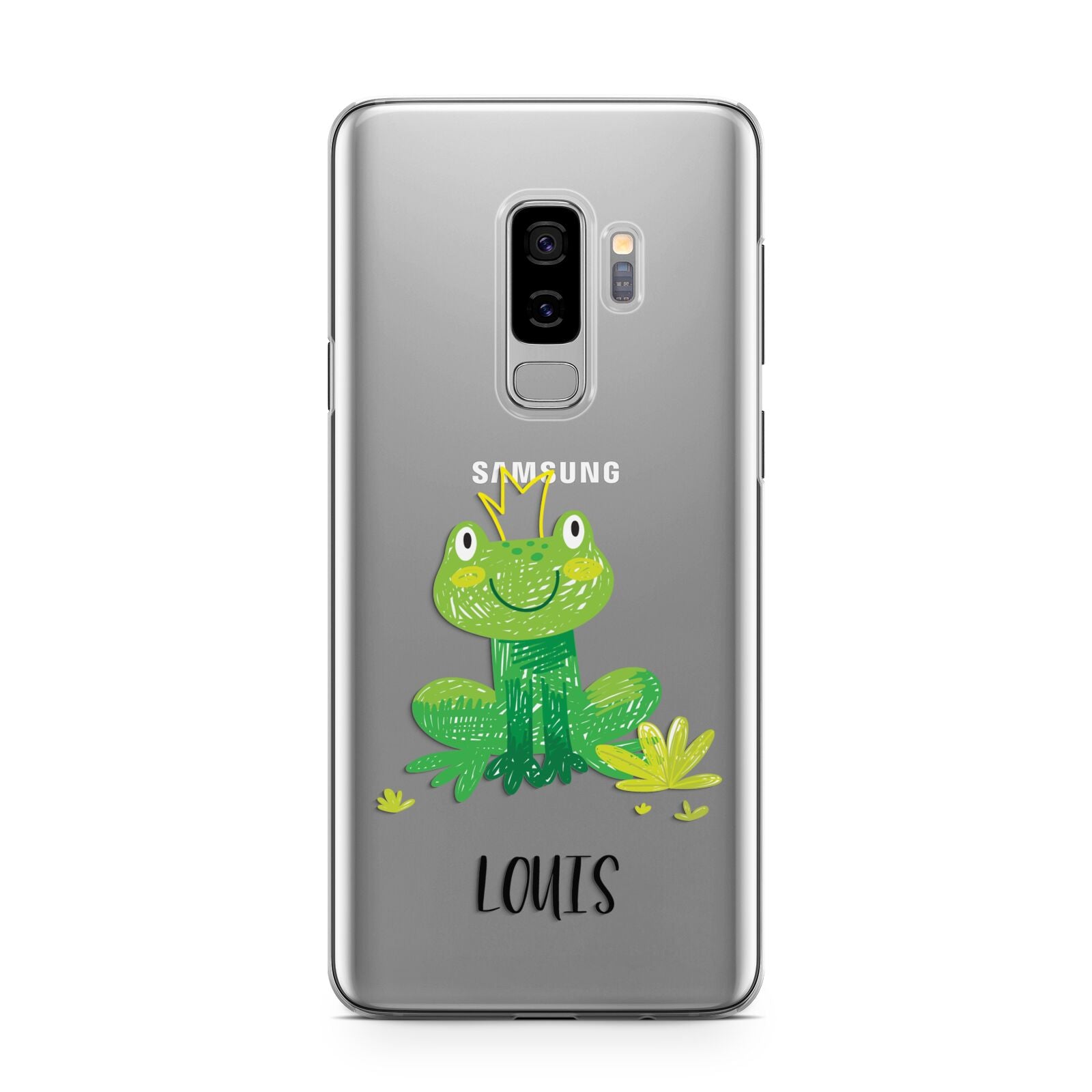 Frog Prince Custom Samsung Galaxy S9 Plus Case on Silver phone