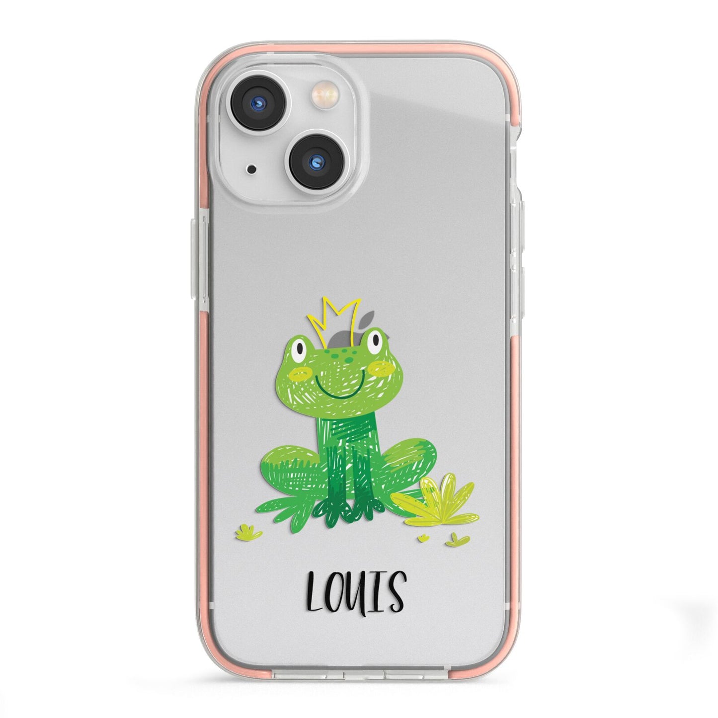 Frog Prince Custom iPhone 13 Mini TPU Impact Case with Pink Edges