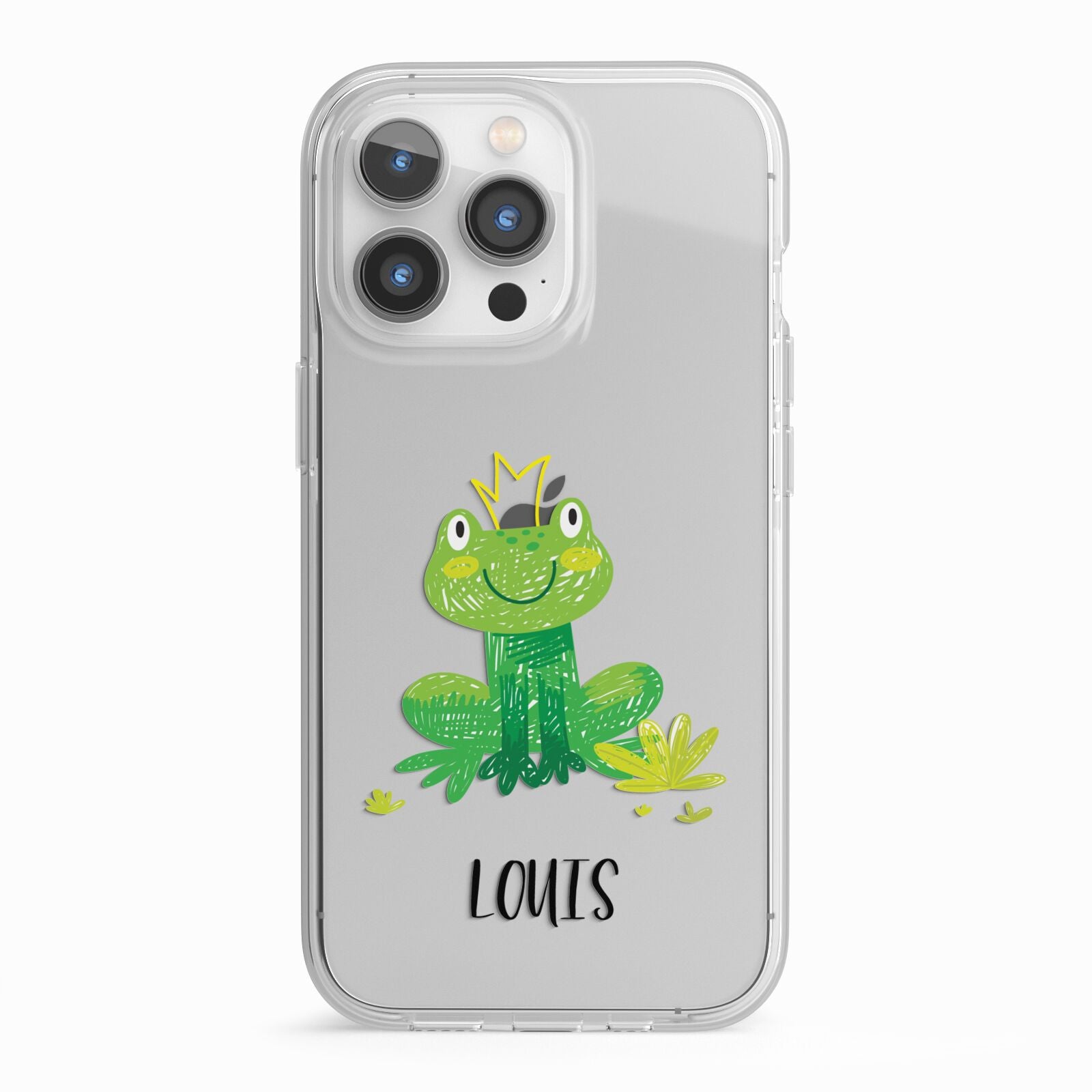 Frog Prince Custom iPhone 13 Pro TPU Impact Case with White Edges