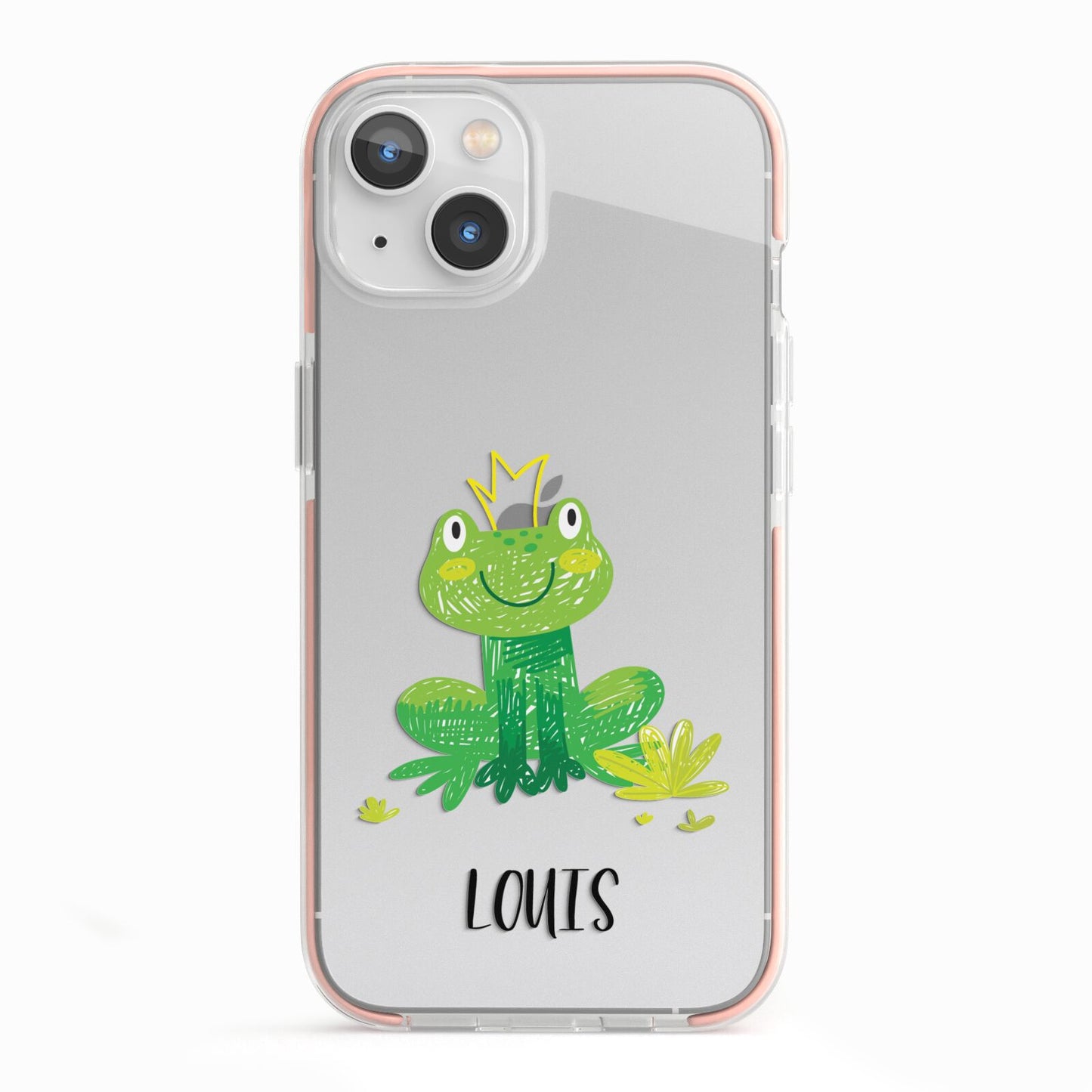 Frog Prince Custom iPhone 13 TPU Impact Case with Pink Edges