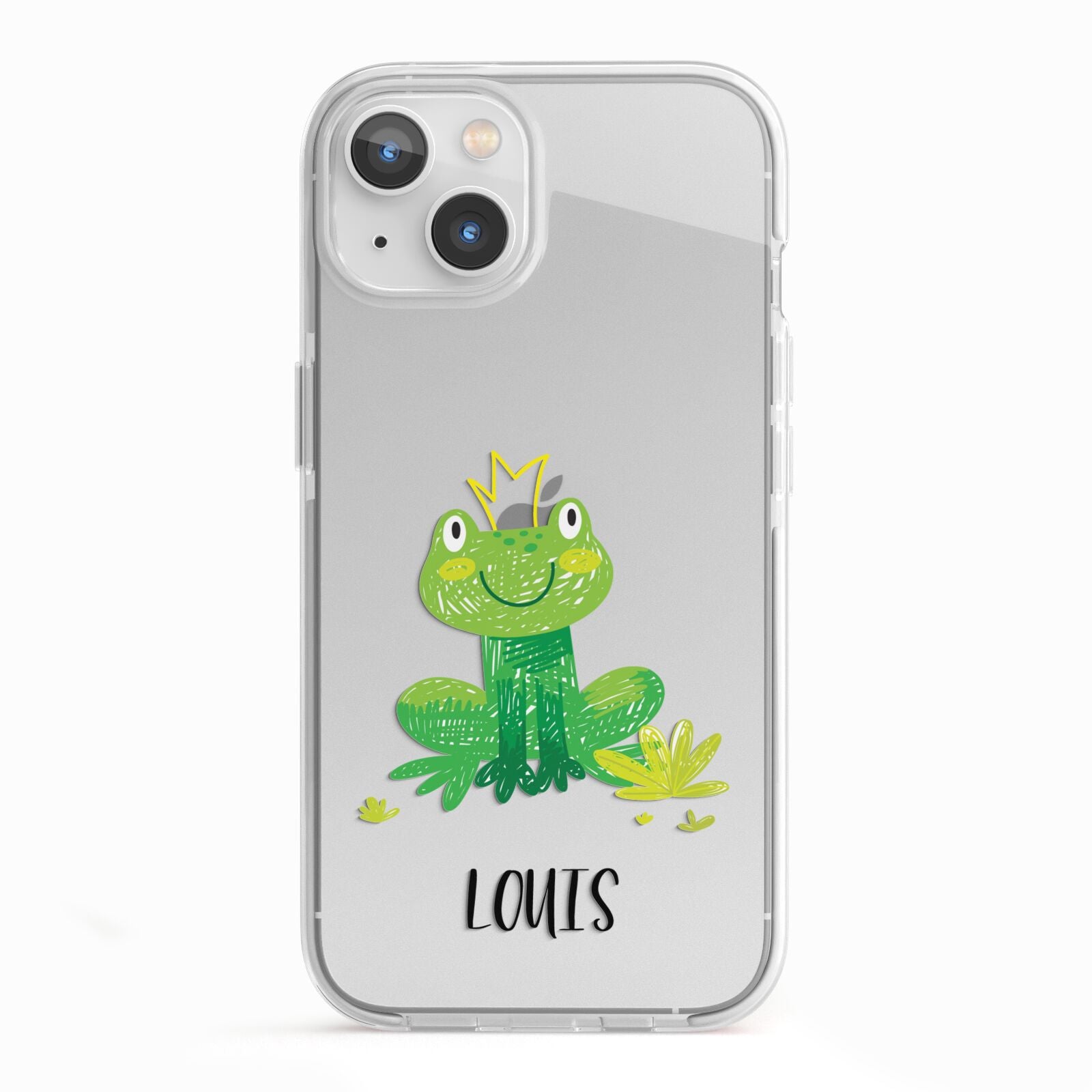 Frog Prince Custom iPhone 13 TPU Impact Case with White Edges