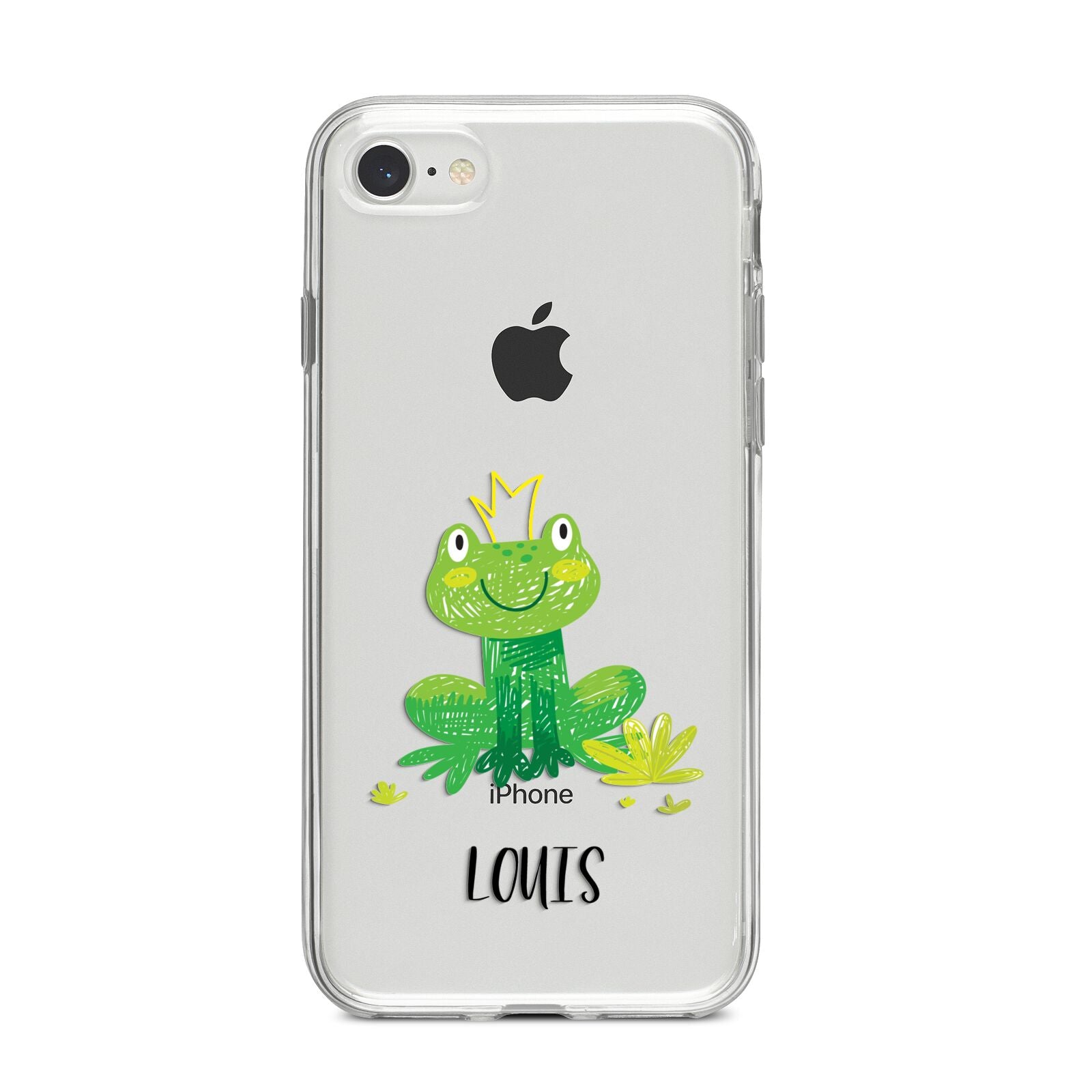 Frog Prince Custom iPhone 8 Bumper Case on Silver iPhone