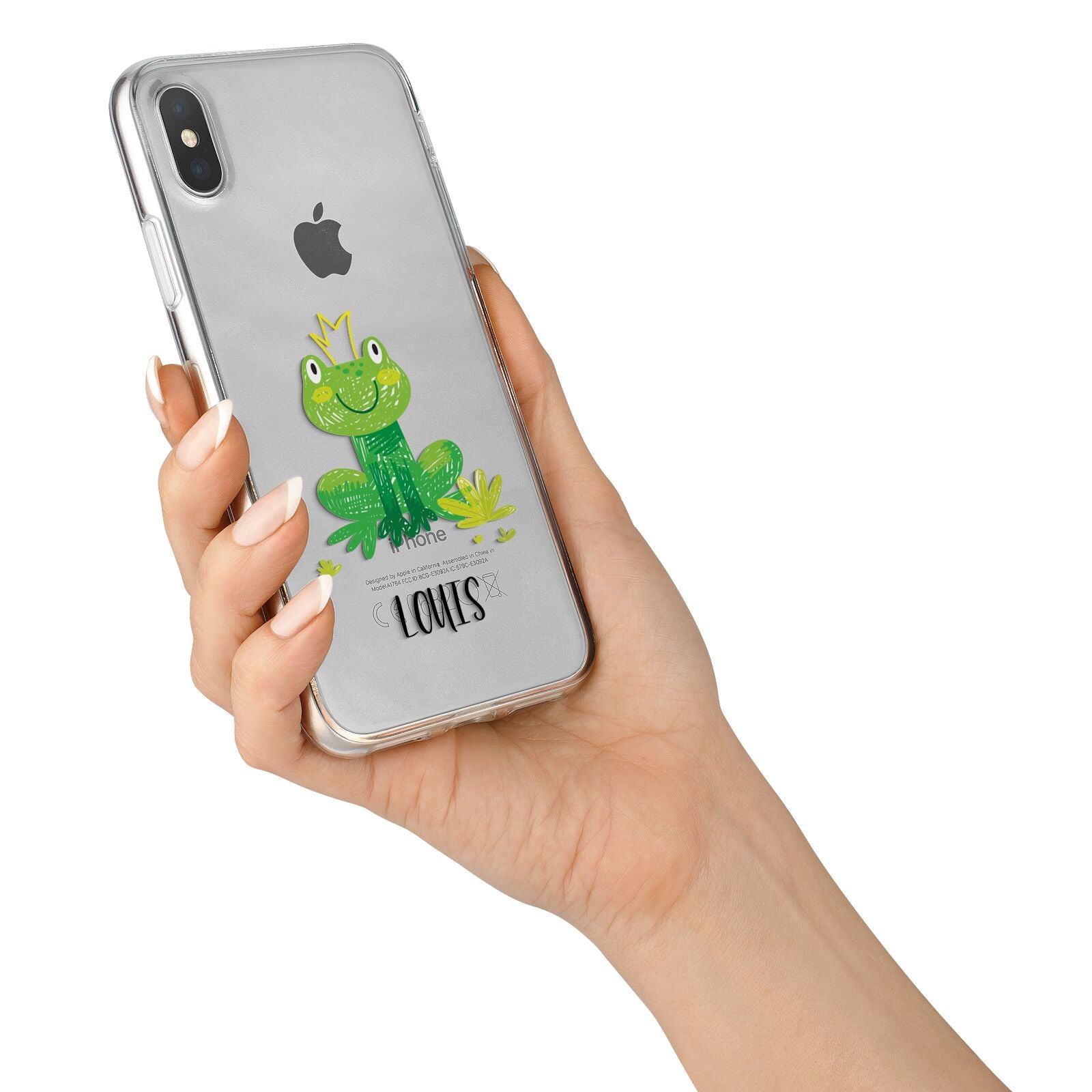 Frog Prince Custom iPhone X Bumper Case on Silver iPhone Alternative Image 2