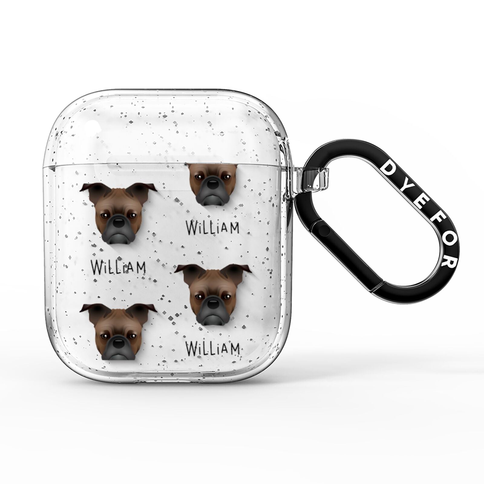 Frug Icon with Name AirPods Glitter Case