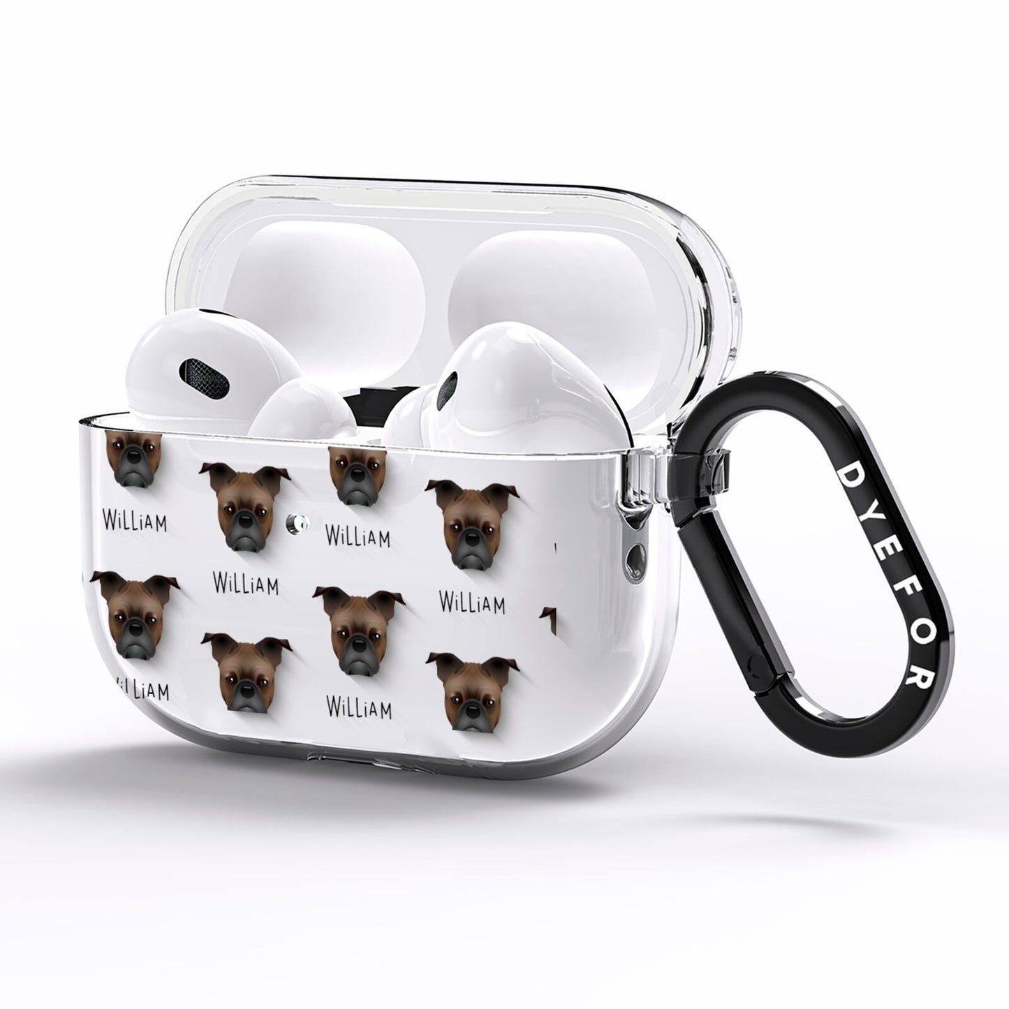 Frug Icon with Name AirPods Pro Clear Case Side Image