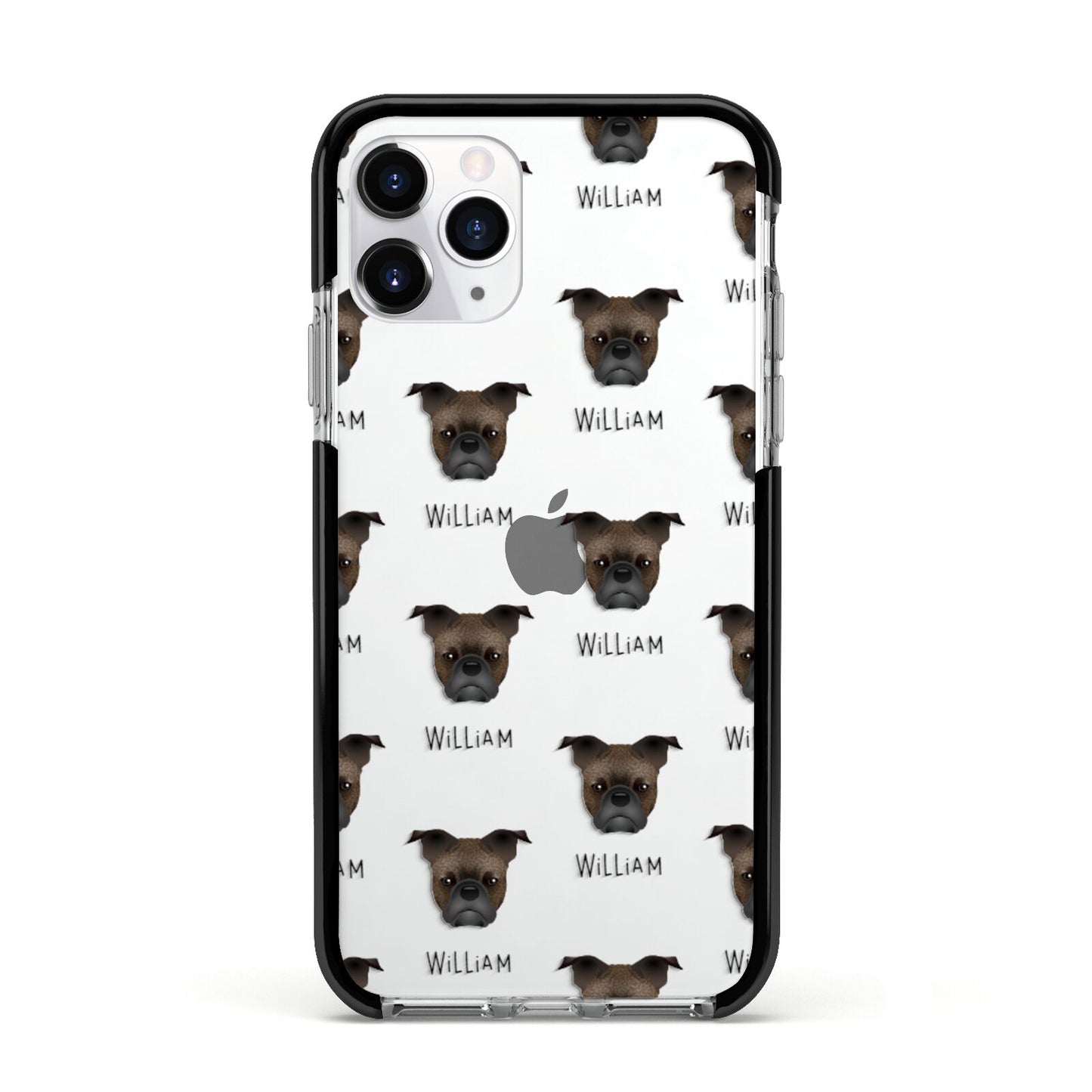 Frug Icon with Name Apple iPhone 11 Pro in Silver with Black Impact Case