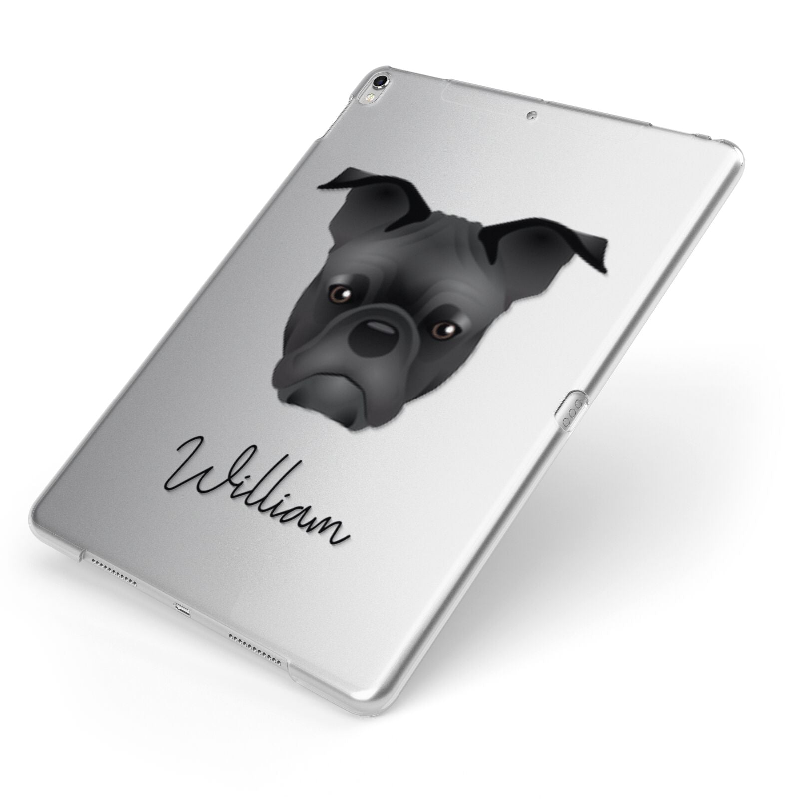 Frug Personalised Apple iPad Case on Silver iPad Side View