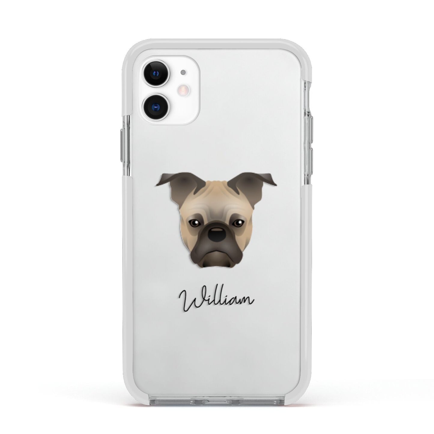 Frug Personalised Apple iPhone 11 in White with White Impact Case