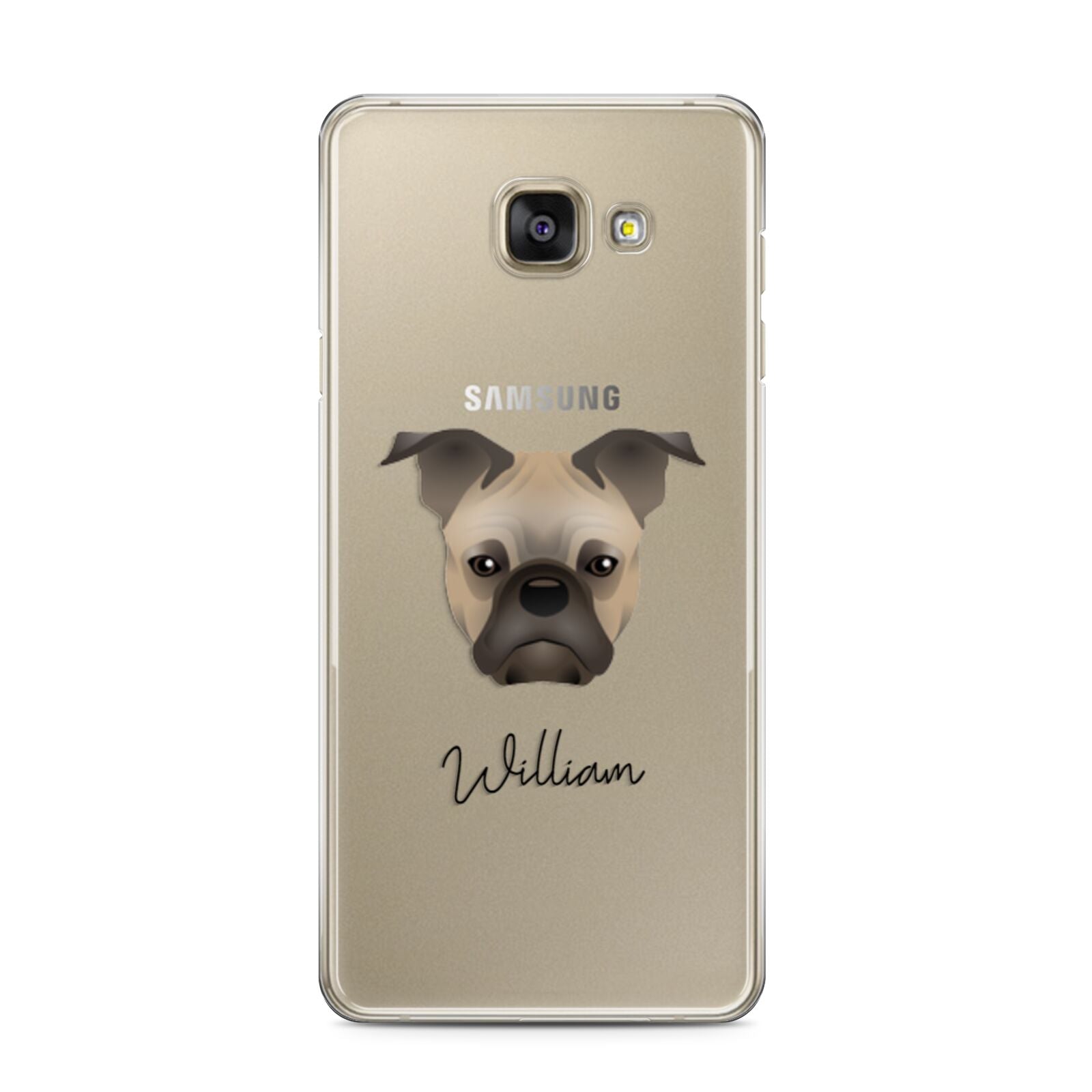 Frug Personalised Samsung Galaxy A3 2016 Case on gold phone