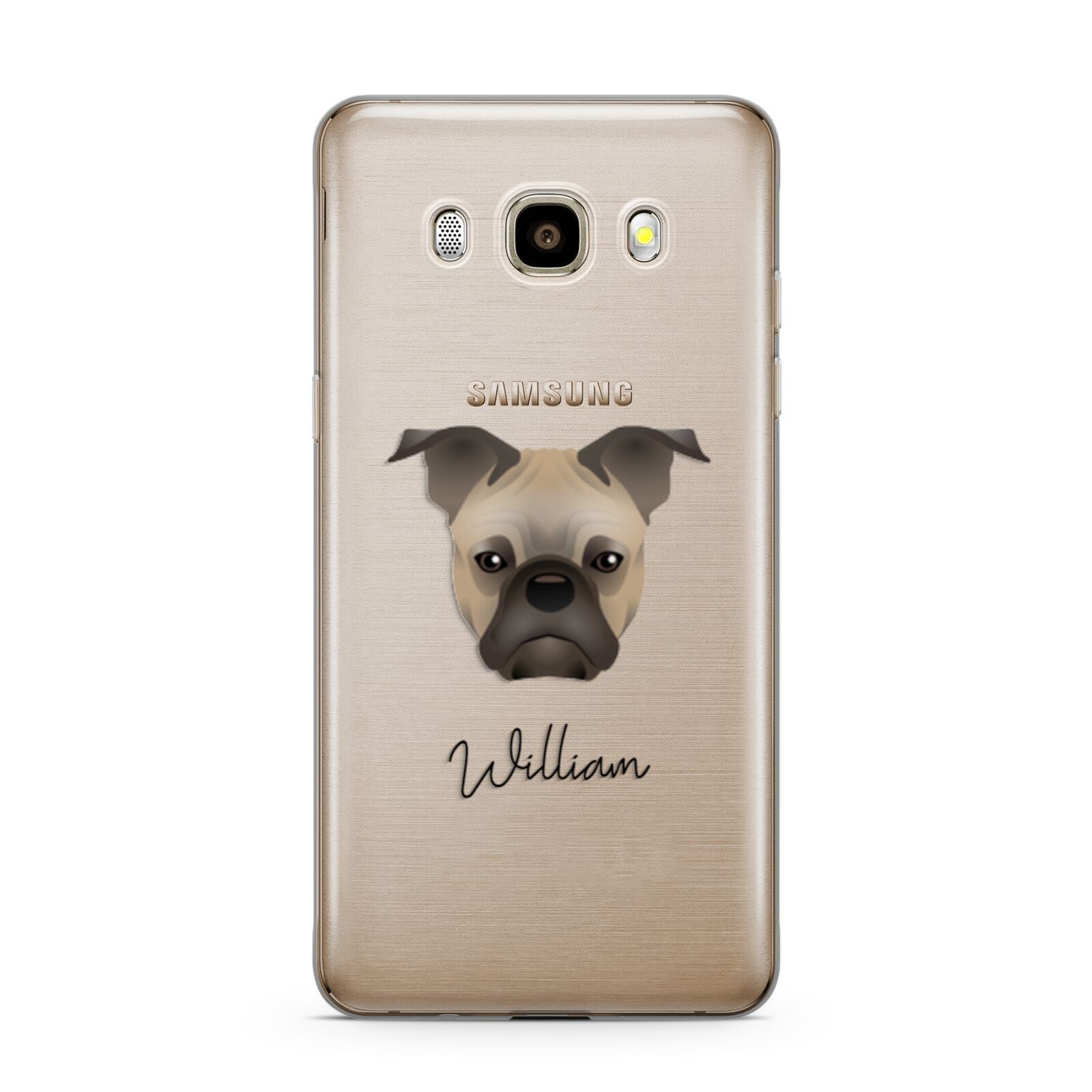 Frug Personalised Samsung Galaxy J7 2016 Case on gold phone