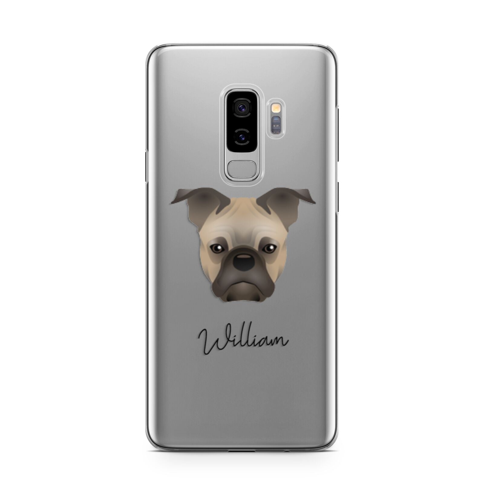 Frug Personalised Samsung Galaxy S9 Plus Case on Silver phone