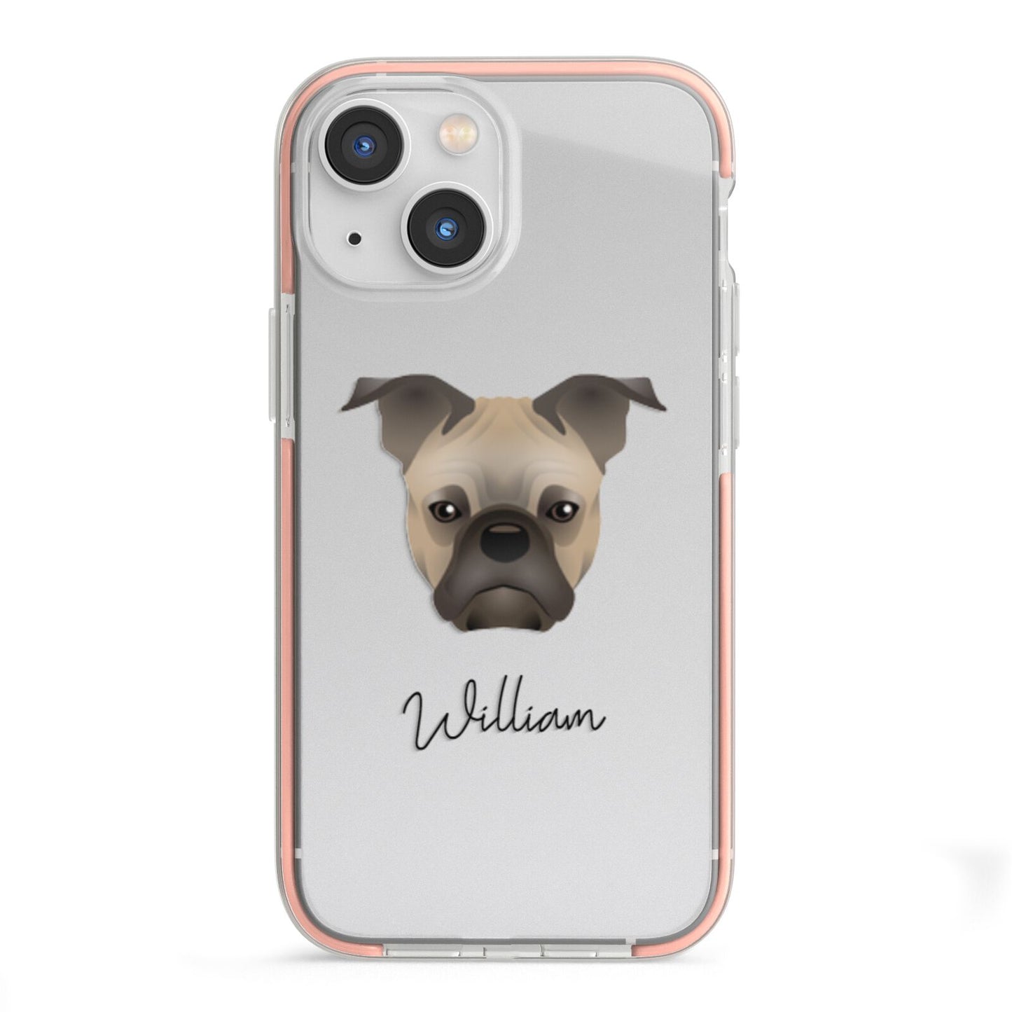 Frug Personalised iPhone 13 Mini TPU Impact Case with Pink Edges